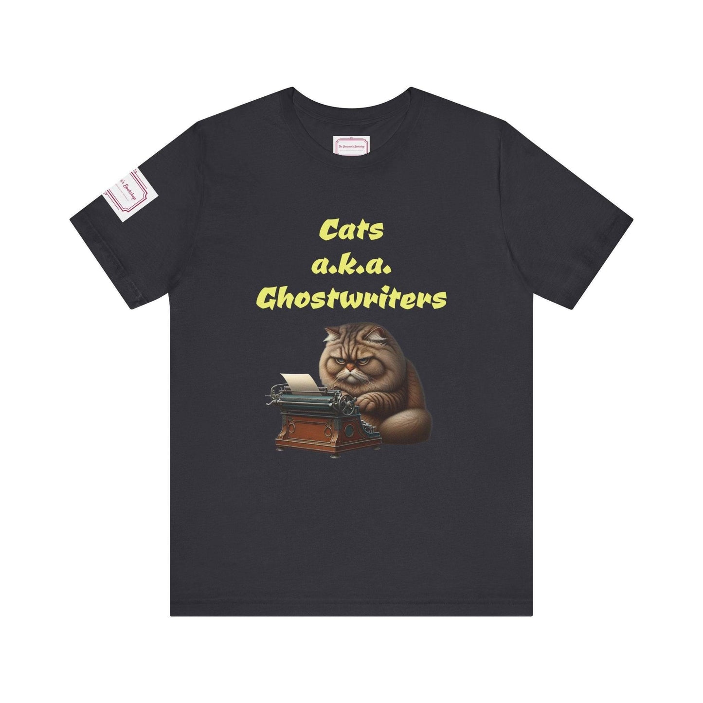 Cats Ghostwriters Tee - Fun Short Sleeve Shirt for Writers & Book Lovers - The Dreamer's Bookshop.