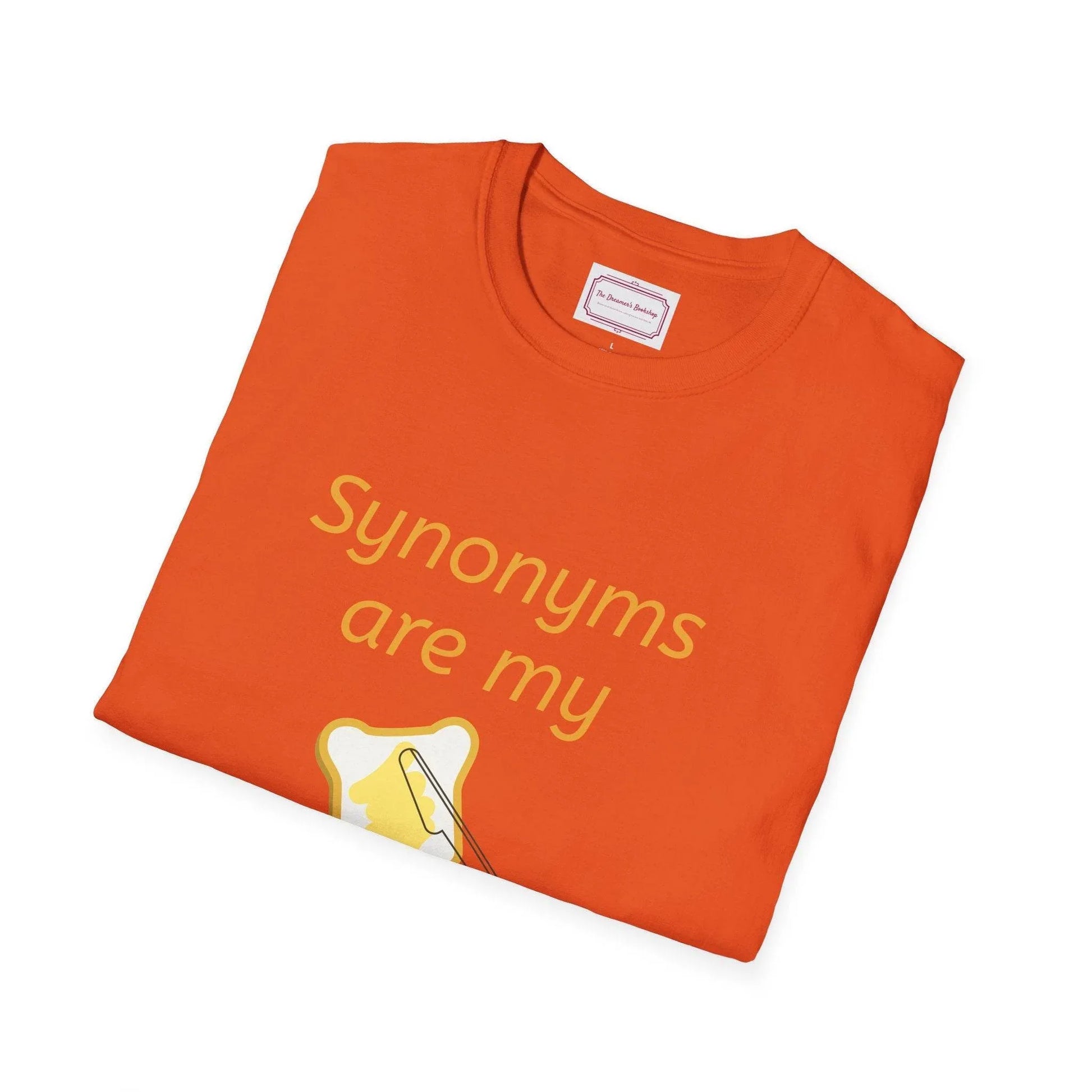 Synonyms Are My Jam Unisex Softstyle T-Shirt - Perfect Gift for Word Lovers - The Dreamer's Bookshop.