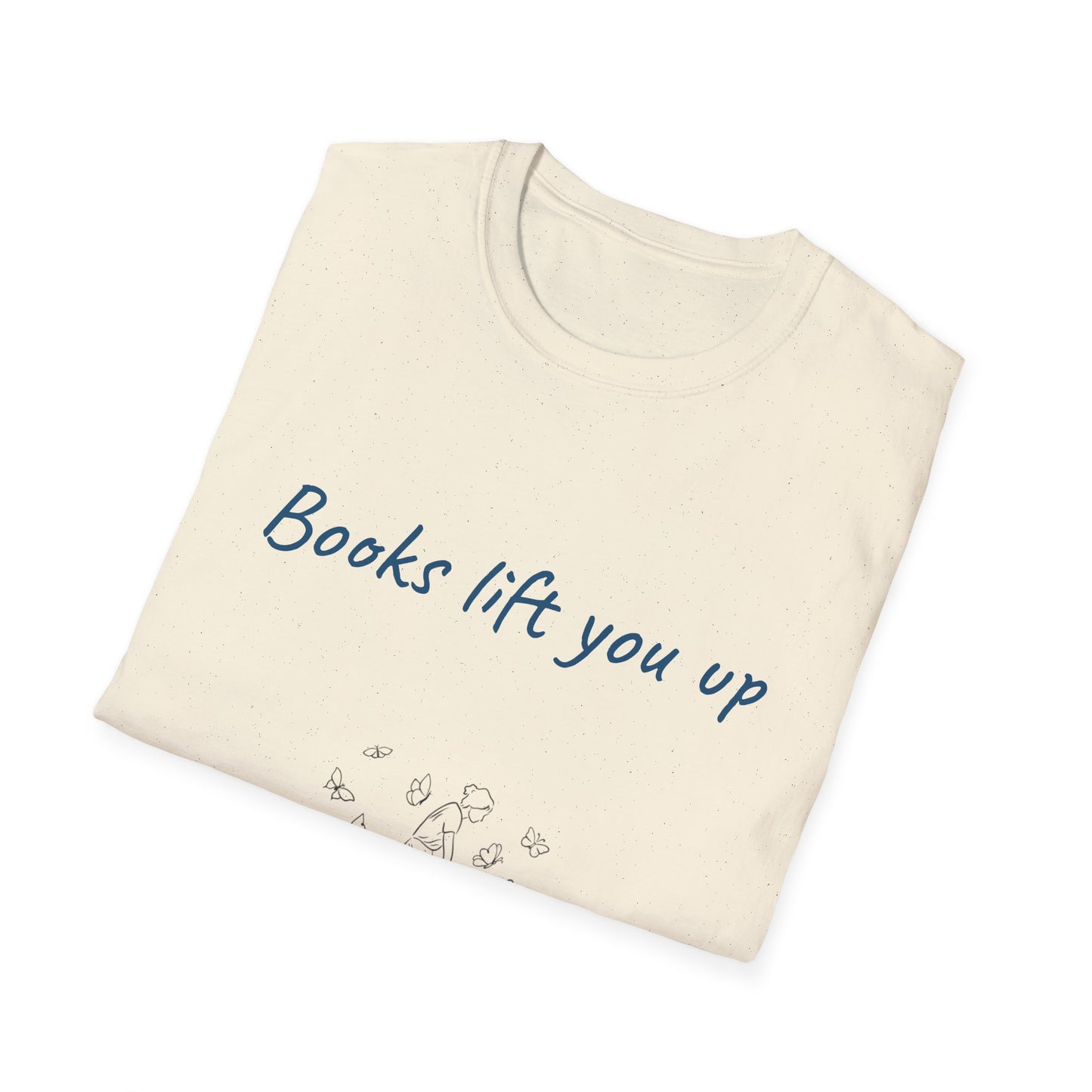 Inspirational Unisex Softstyle T-Shirt - Books Lift You Up