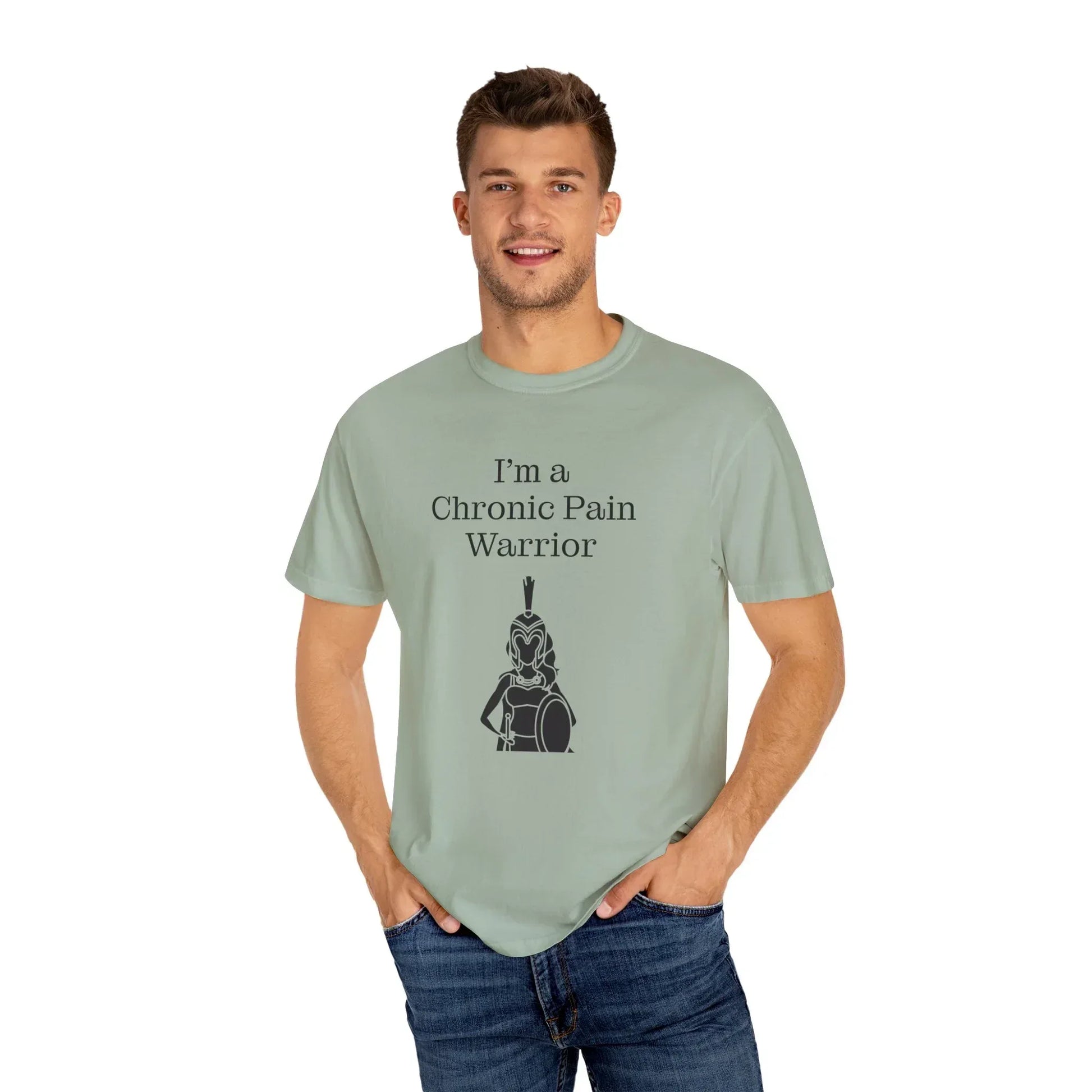 Chronic Pain Warrior Unisex Garment-Dyed T-shirt - Inspirational Motivational Tee - The Dreamer's Bookshop.