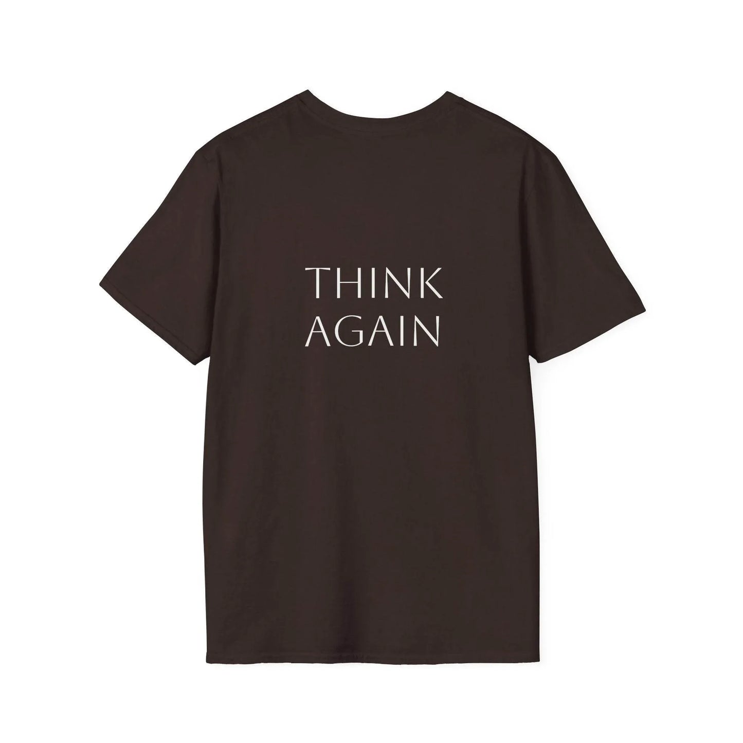 Unisex Softstyle T-Shirt - 'Think Again' - The Dreamer's Bookshop.