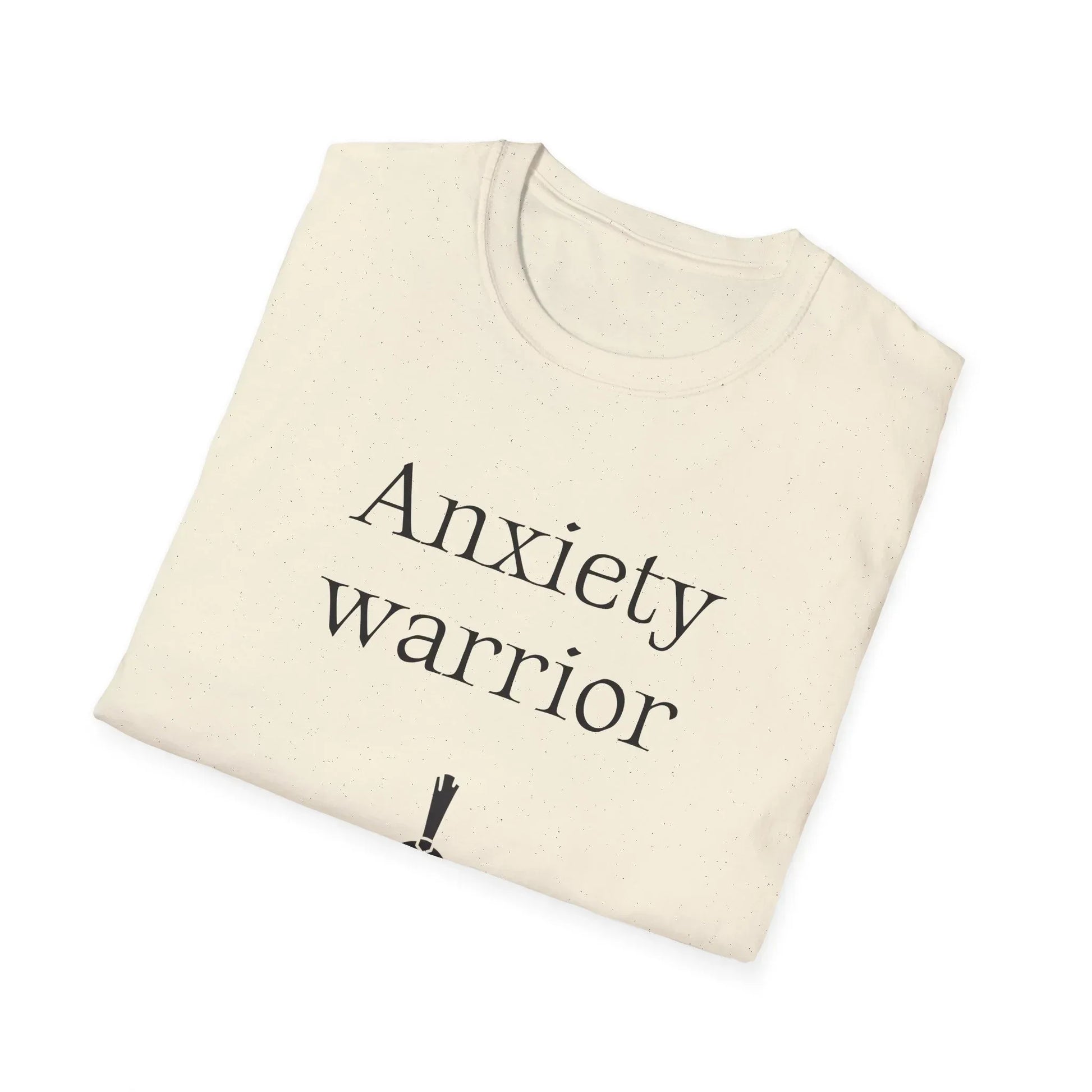 Anxiety Warrior Unisex Softstyle T-Shirt - Empowering Graphic Tee for Mental Health Awareness - The Dreamer's Bookshop.