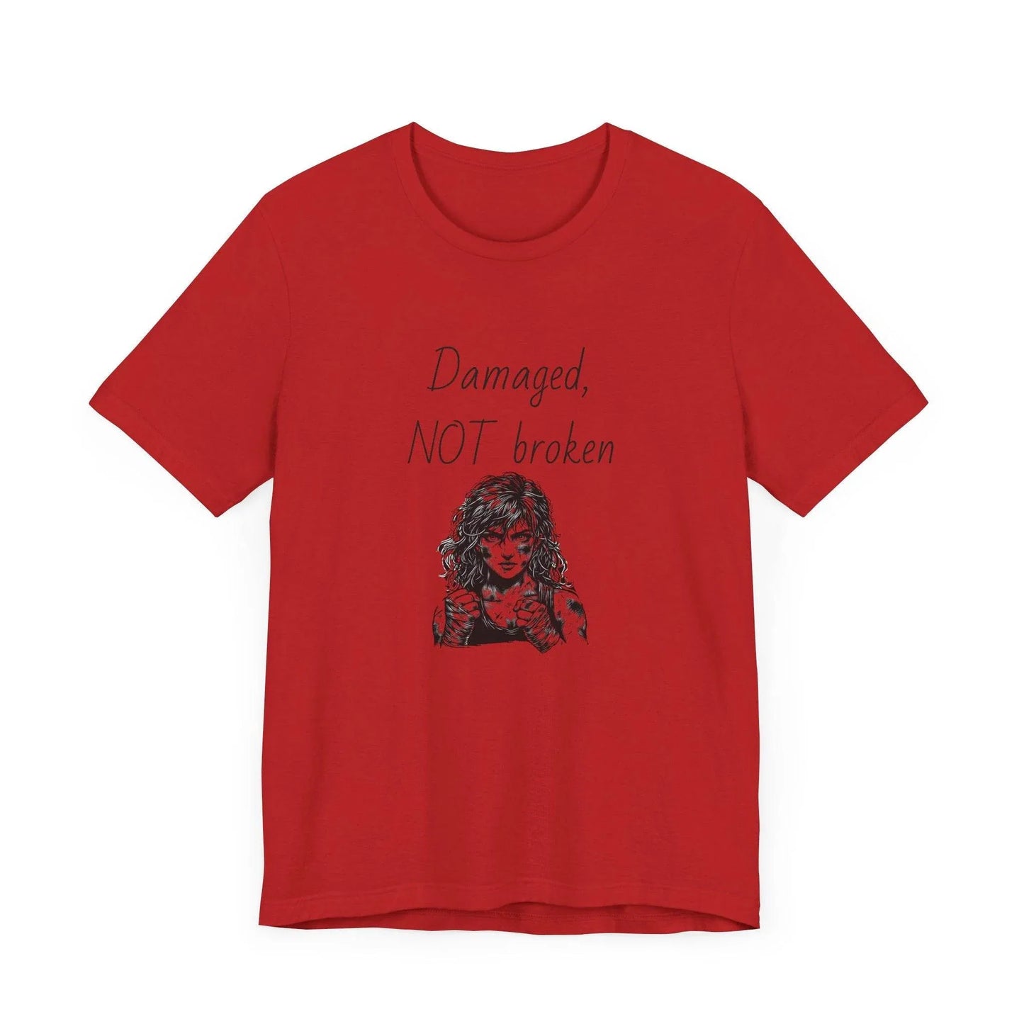 Damaged, NOT broken Inspirational T-Shirt | Unisex Short Sleeve Tee - The Dreamer's Bookshop.
