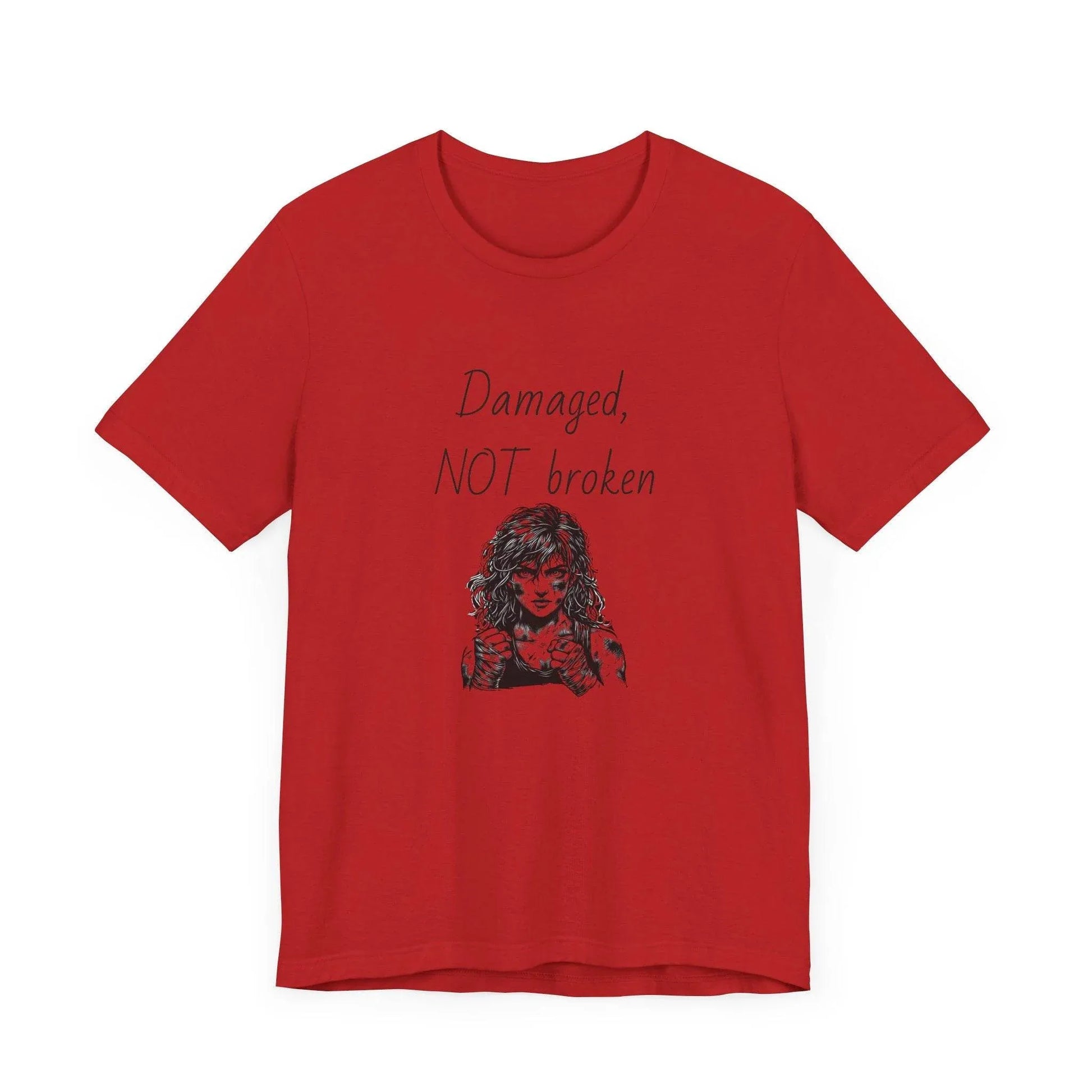 Damaged, NOT broken Inspirational T-Shirt | Unisex Short Sleeve Tee - The Dreamer's Bookshop.