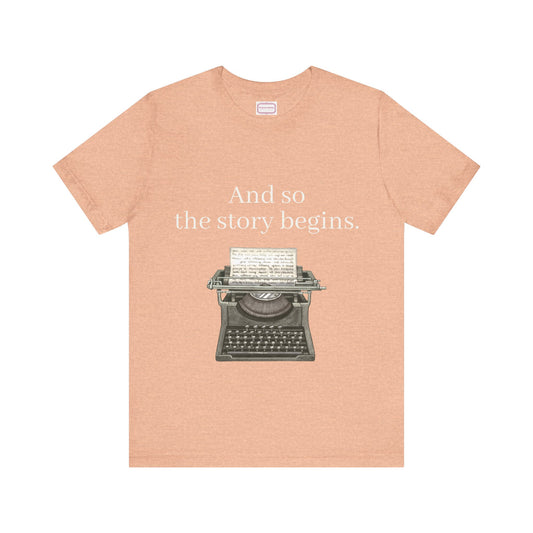 Unisex T-shirt - Vintage Typewriter "Story Begins" Booknerds