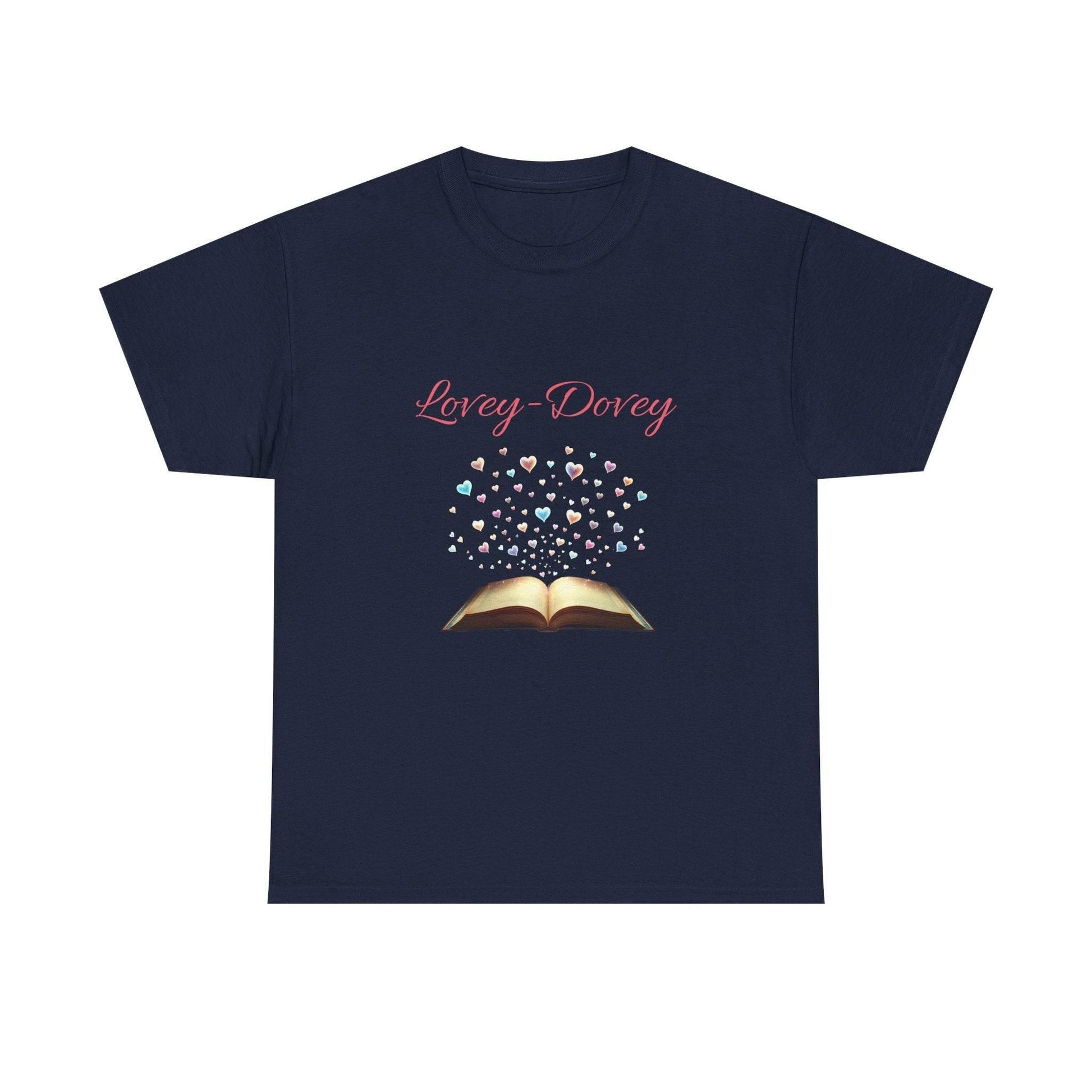 Lovey-Dovey - Graphic Tee - Unisex Heavy Cotton T-Shirt for Book Lovers - The Dreamer's Bookshop.