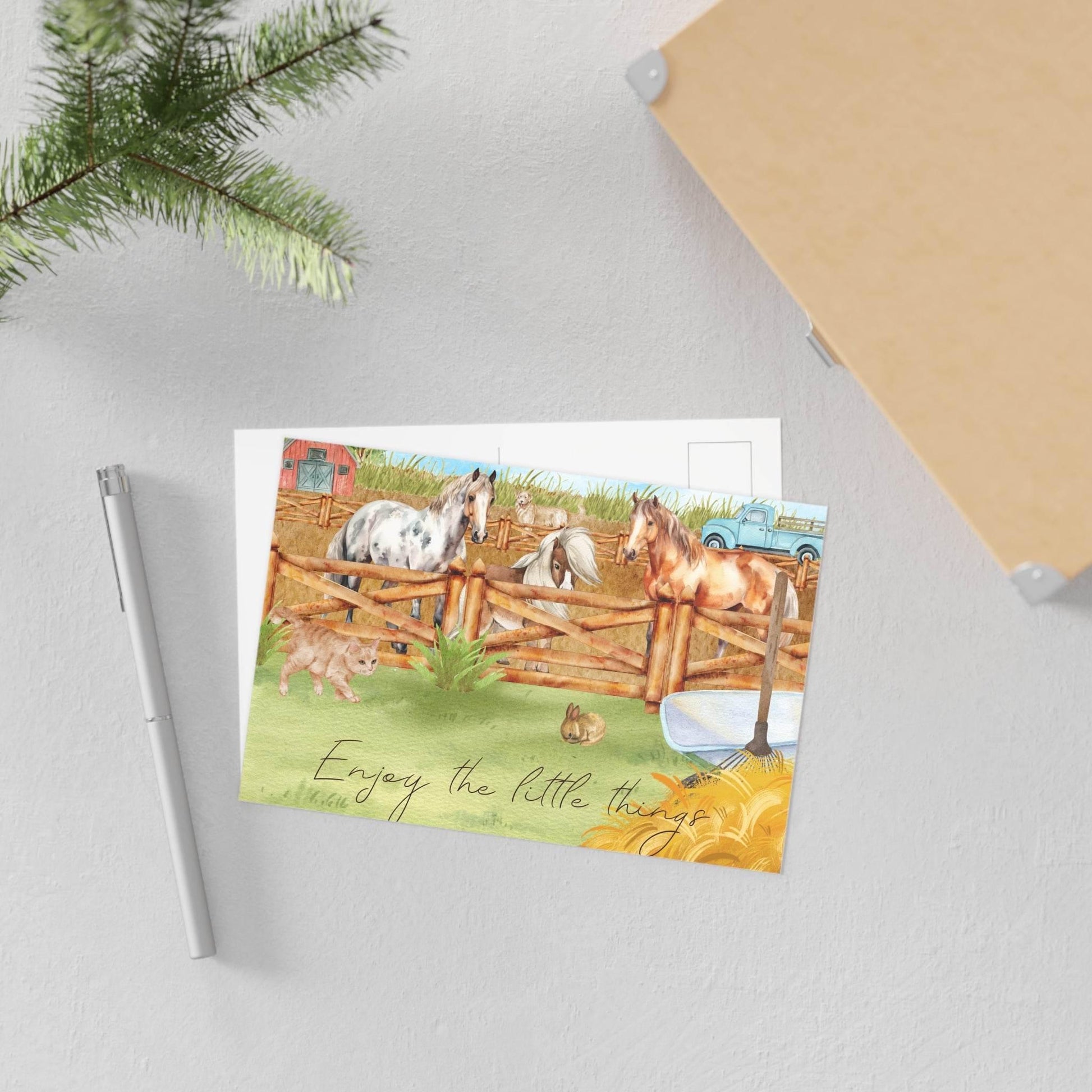 The Dreamer's Bookshop "Horse stable" Enjoy the Little Things Card - The Dreamer's Bookshop.