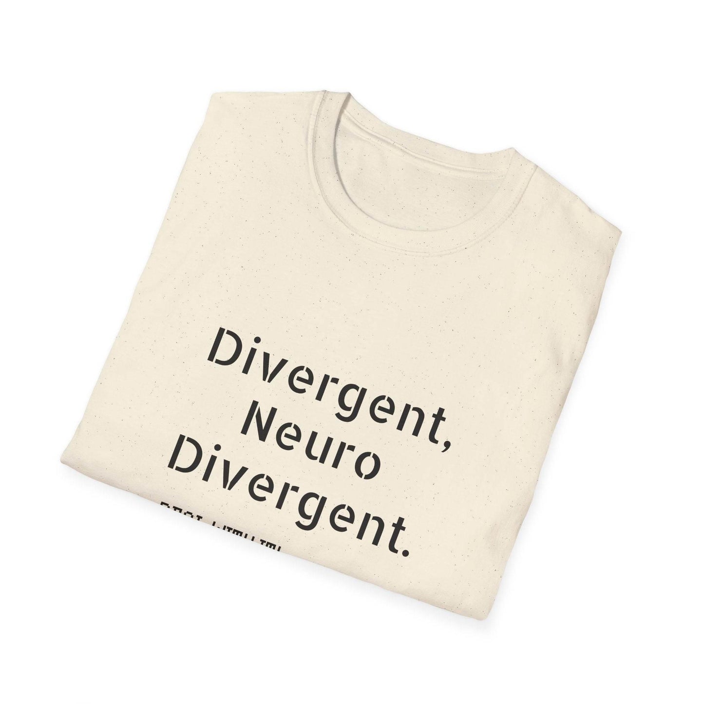 Divergent Neuro T-Shirt - Unisex Softstyle Tee for Neurodivergent Pride - The Dreamer's Bookshop.