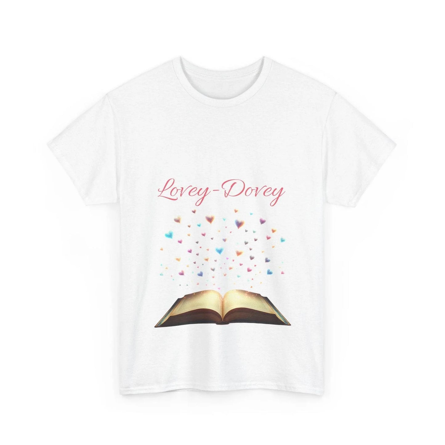 Lovey - Dovey - Unisex Heavy Cotton Tee - Sweet Romance - The Dreamer's Bookshop.