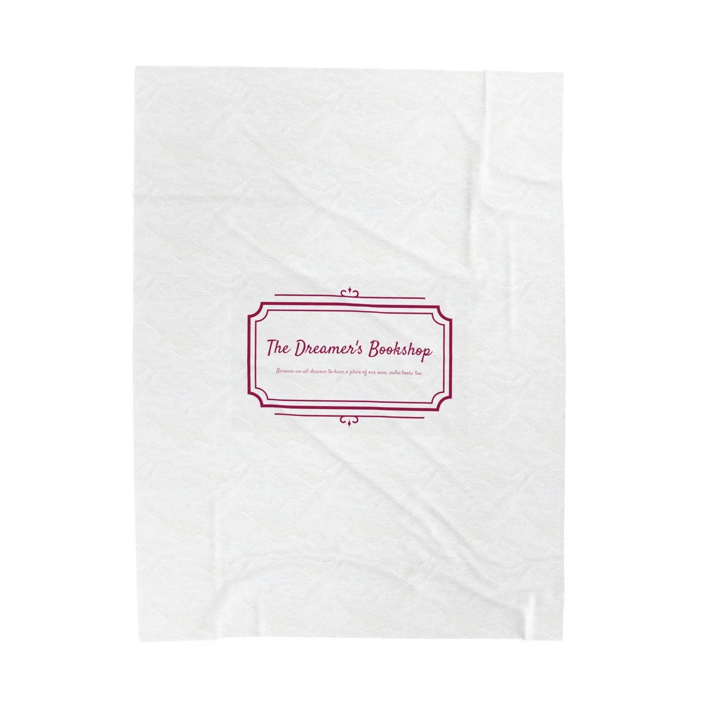 Cozy Velveteen Plush Blanket - "The Dreamer's Bookshop" Design - Perfect for Book Lovers and Cozy Nights - The Dreamer's Bookshop.
