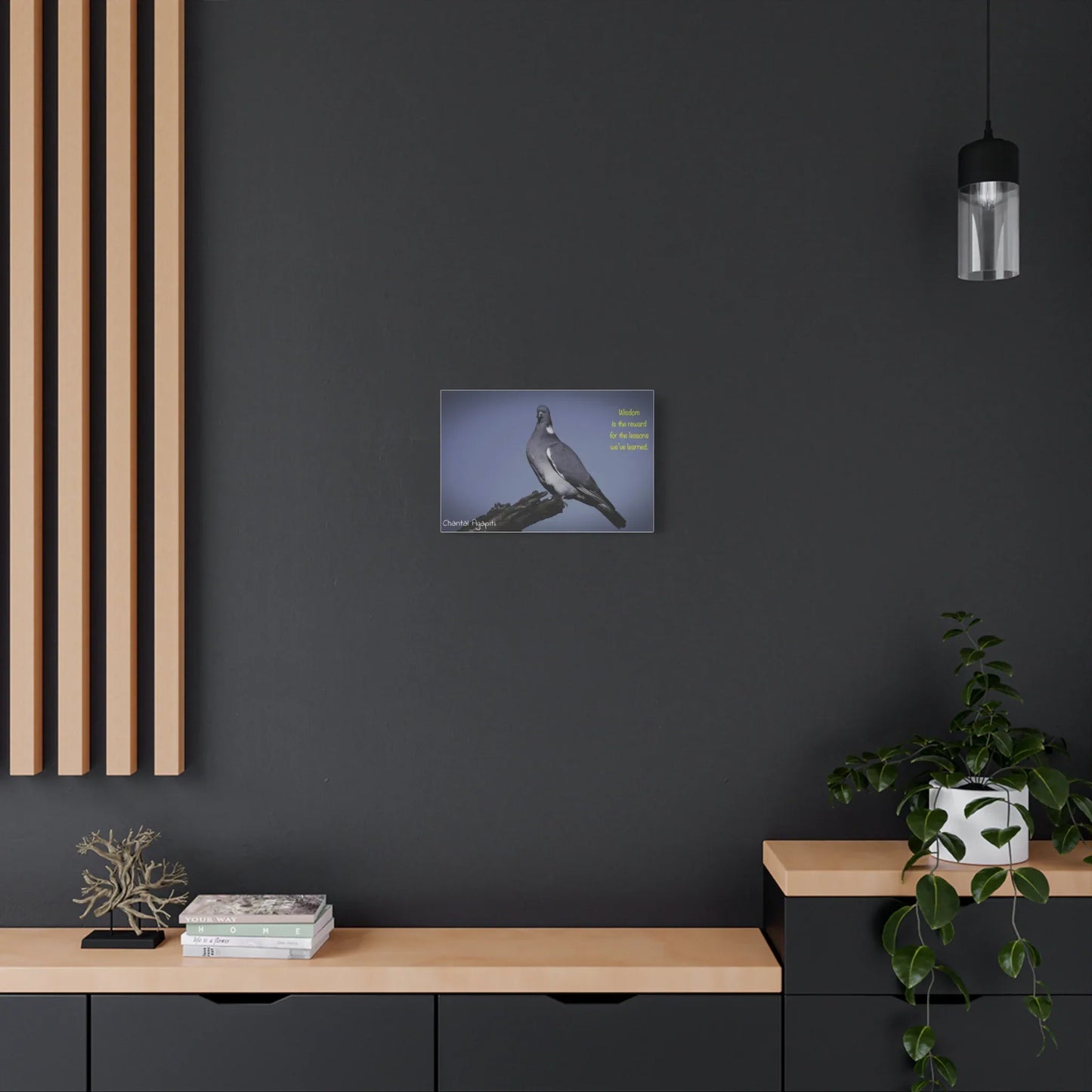 Inspirational Bird Canvas Art - "Wisdom is the Reward" - The Dreamer's Bookshop.