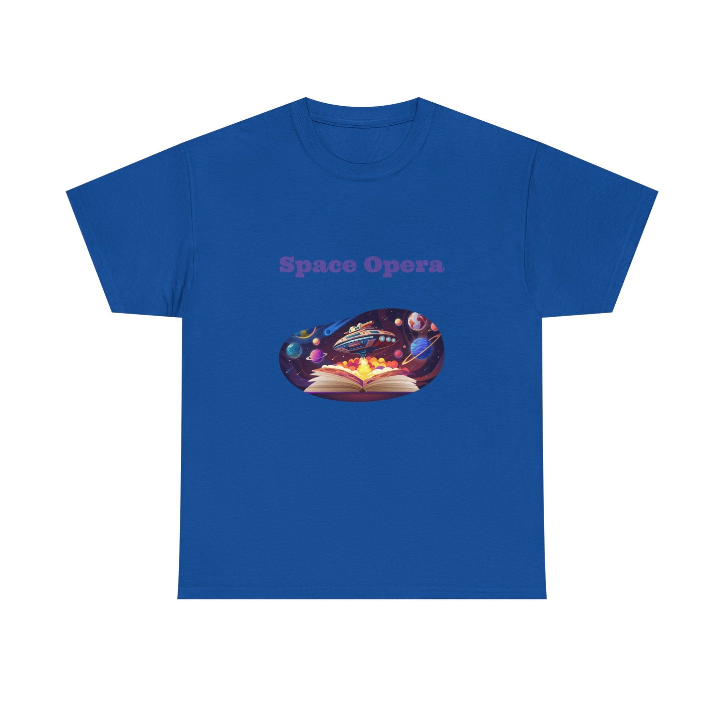 Space Opera -  Graphic Tee - Unisex Heavy Cotton T-Shirt Sci-Fi Books