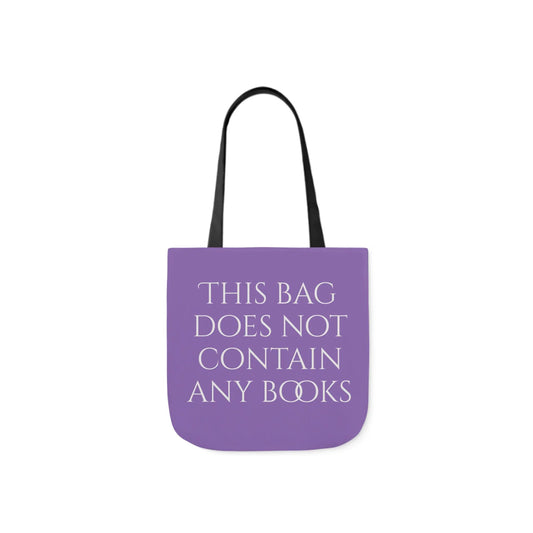Funny Canvas Tote Bag - "This Bag Does Not Contain Any Books" - 5-Color Straps - The Dreamer's Bookshop.