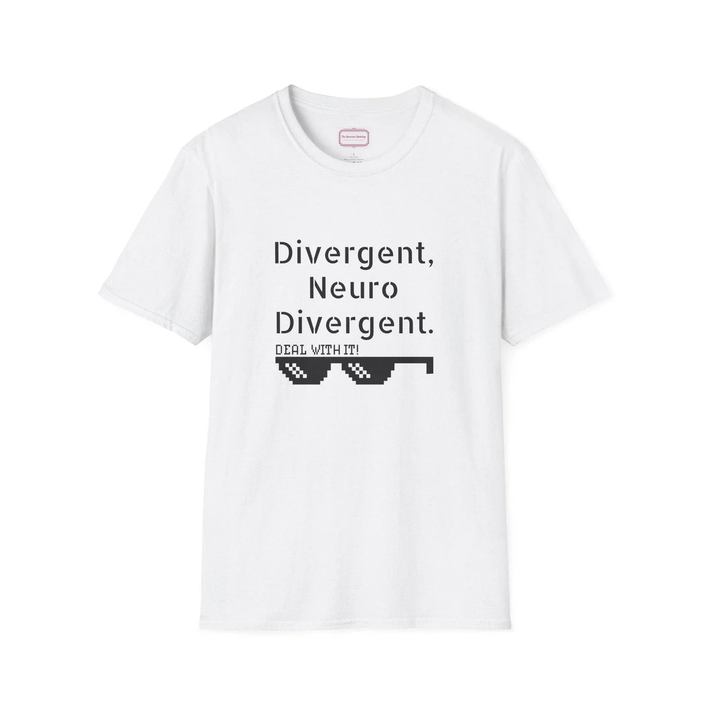 Divergent Neurodivergent T-Shirt - Unisex Softstyle Tee for Acceptance and Awareness - The Dreamer's Bookshop.