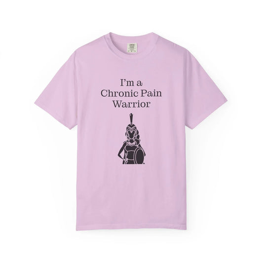 Chronic Pain Warrior Unisex Garment-Dyed T-shirt - Inspirational Motivational Tee - The Dreamer's Bookshop.