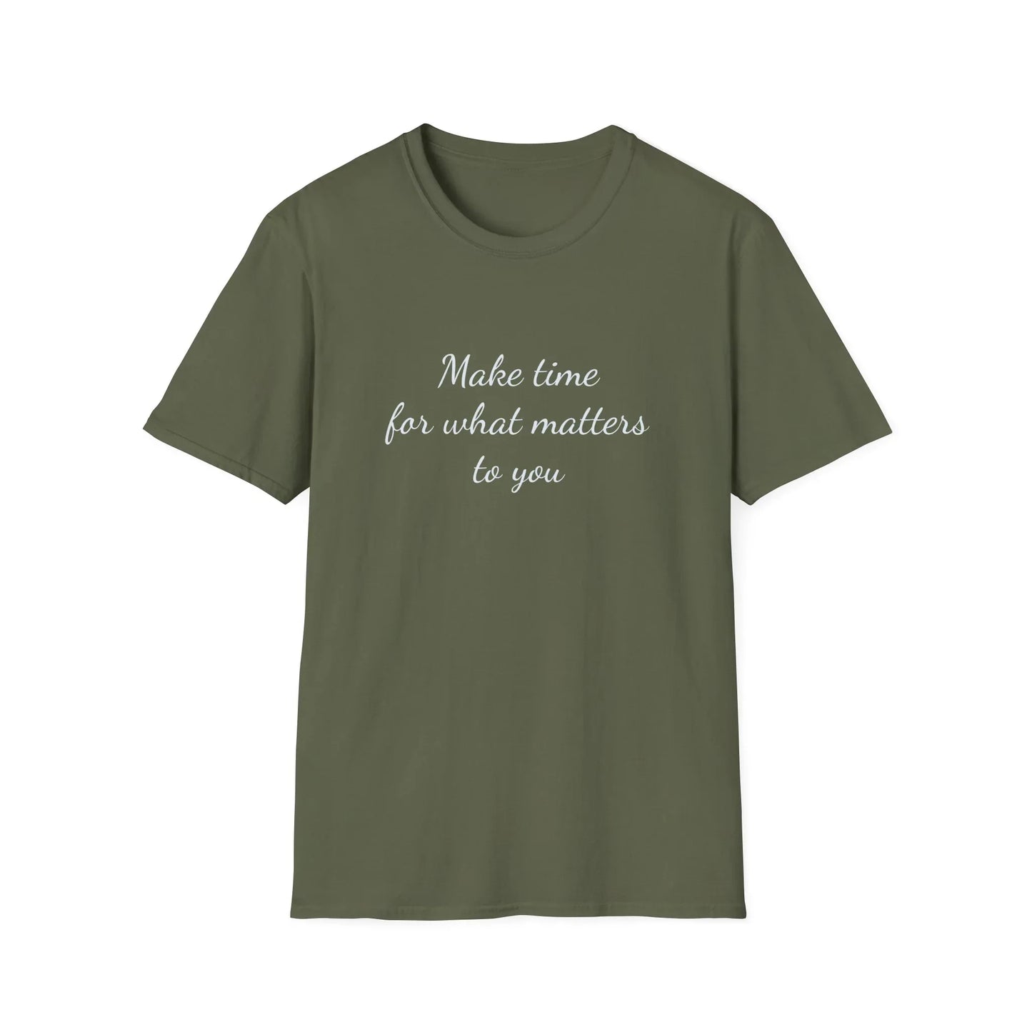 Inspirational Unisex T-Shirt - "Make Time" - The Dreamer's Bookshop.