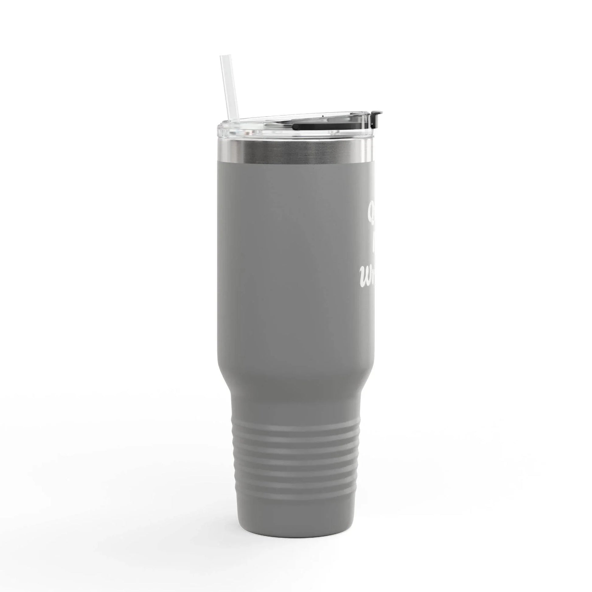 Quiet I'm Writing Insulated Travel Mug - 40oz Red Coffee Cup - The Dreamer's Bookshop.