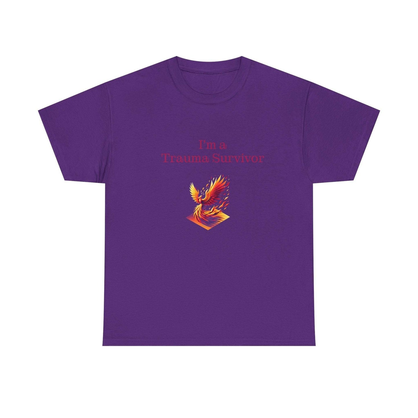 Trauma Survivor Unisex Heavy Cotton Tee - Empowering Apparel for Health Awareness - The Dreamer's Bookshop.