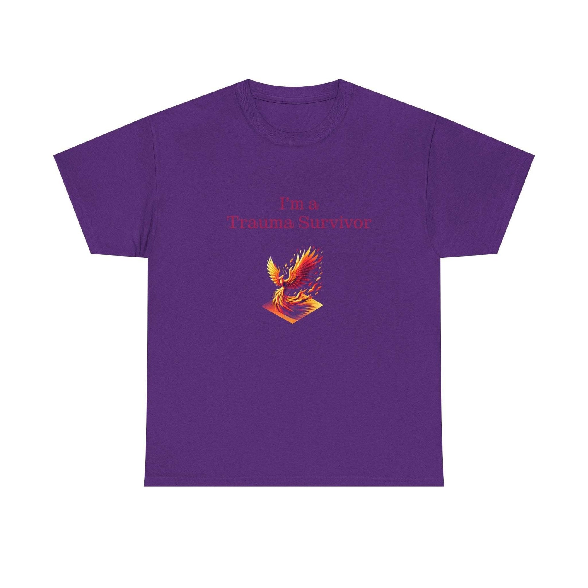 Trauma Survivor Unisex Heavy Cotton Tee - Empowering Apparel for Health Awareness - The Dreamer's Bookshop.
