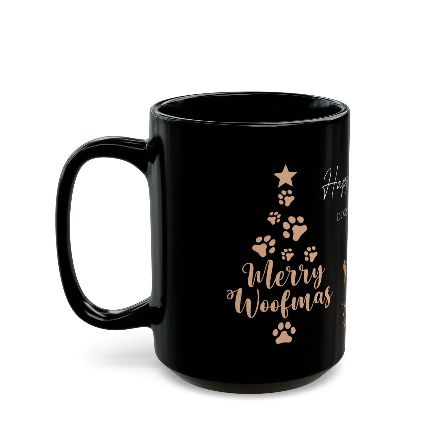 Dog's Christmas Black Mug (11oz, 15oz) - The Dreamer's Bookshop.