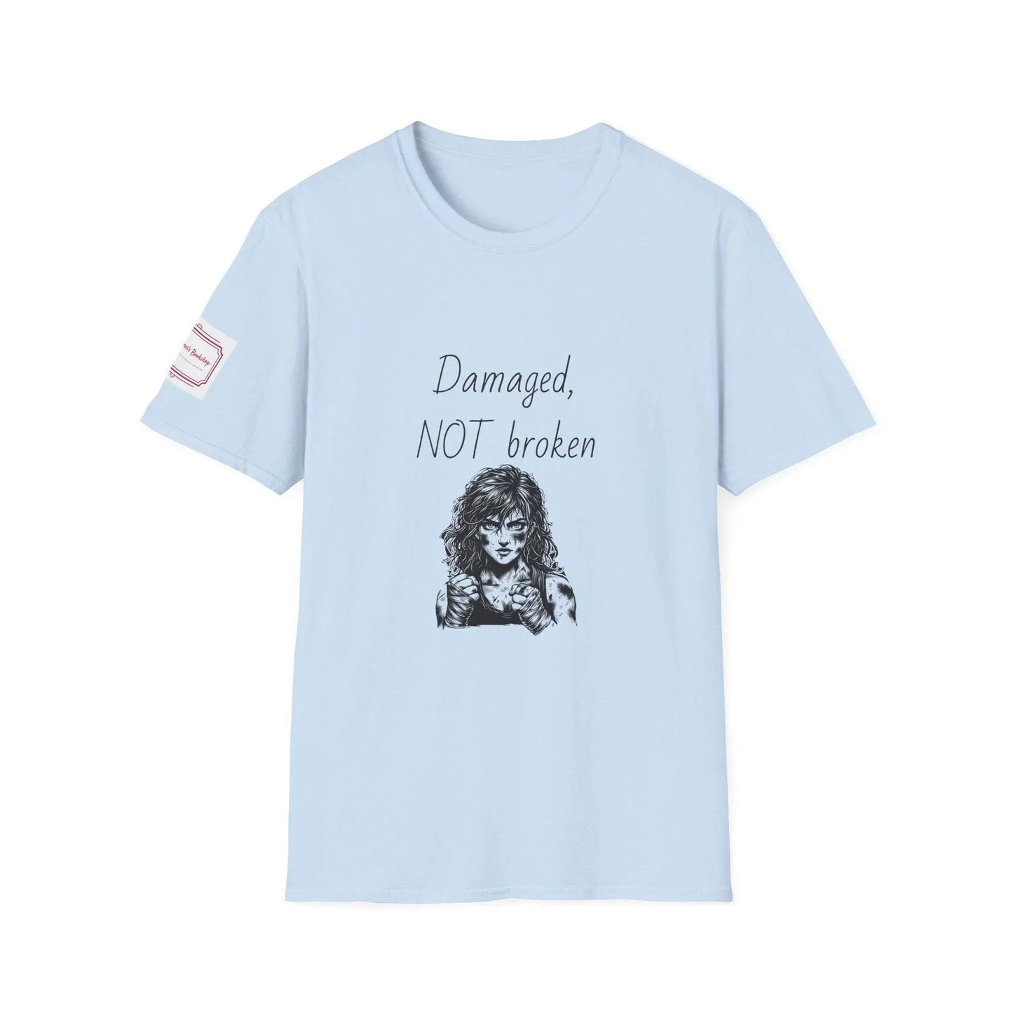 Fierce Survivor Unisex Softstyle T-Shirt - 'Damaged, NOT broken' - The Dreamer's Bookshop.