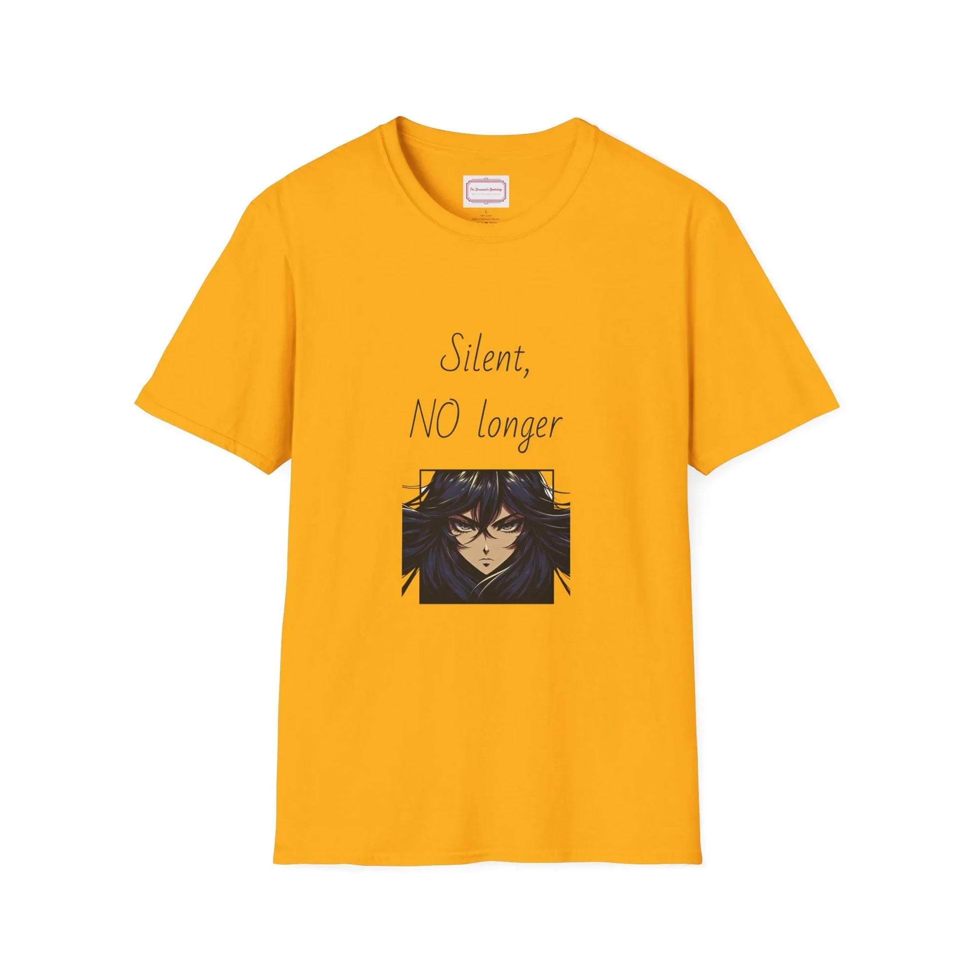 Inspirational Unisex Softstyle T-Shirt - "Silent, NO longer" - The Dreamer's Bookshop.