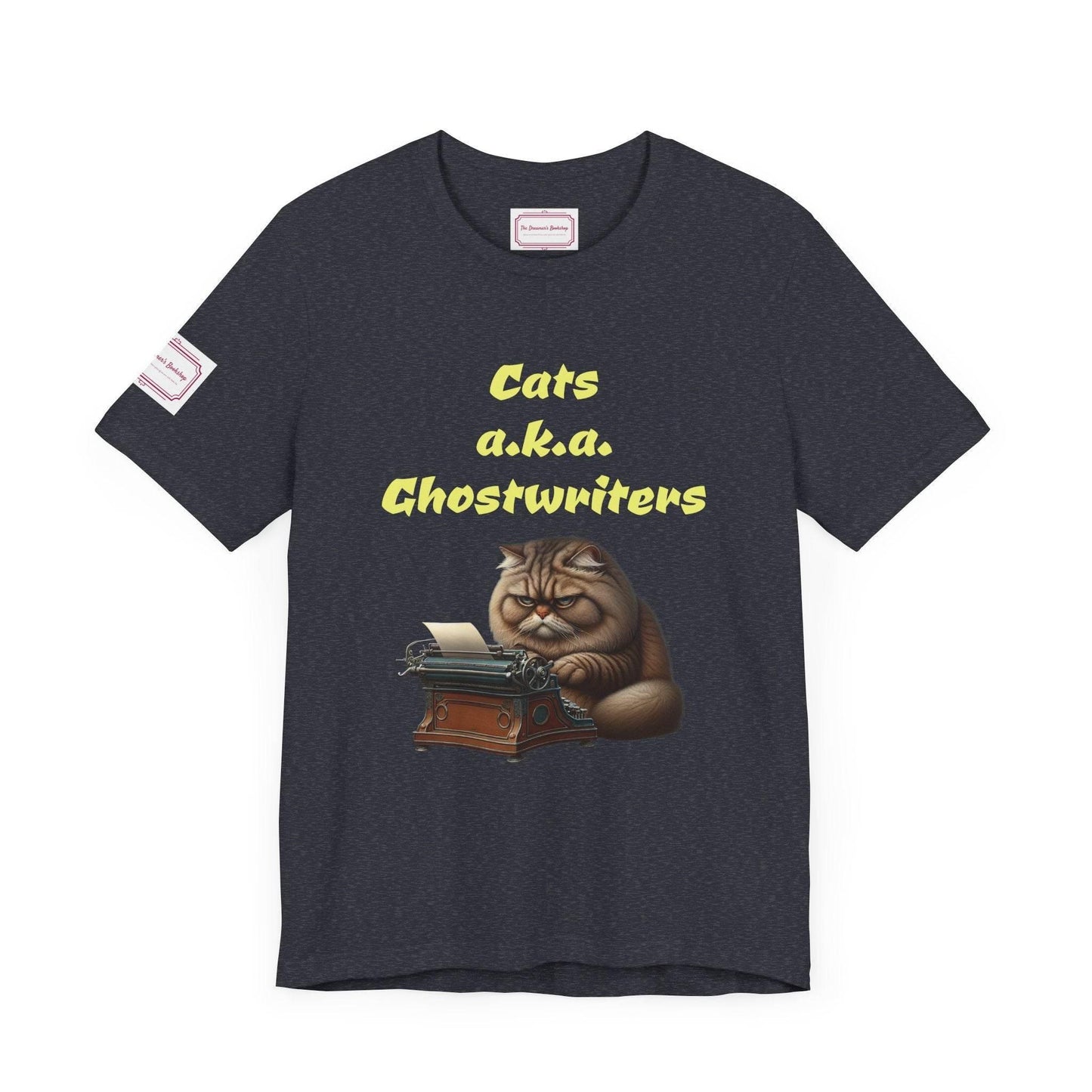 Cats Ghostwriters Tee - Fun Short Sleeve Shirt for Writers & Book Lovers - The Dreamer's Bookshop.