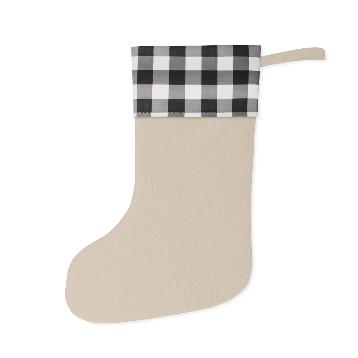 Christmas Stocking - "Have Yourself a Merry Little" Plaid Cuff Holiday Stocking - The Dreamer's Bookshop.