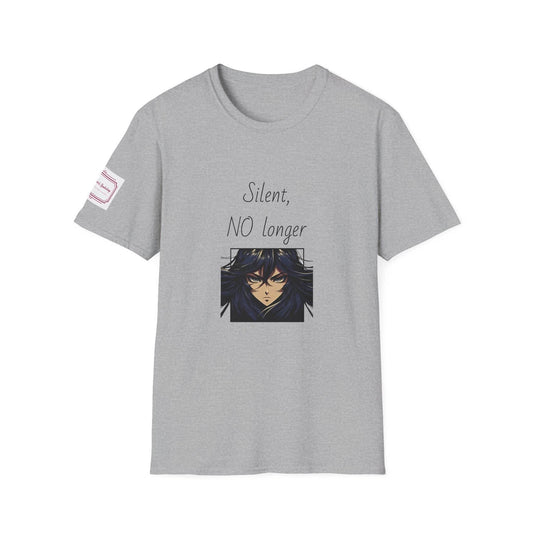 Fierce Survivor Unisex Softstyle T-Shirt - 'Silent, NO longer' - The Dreamer's Bookshop.