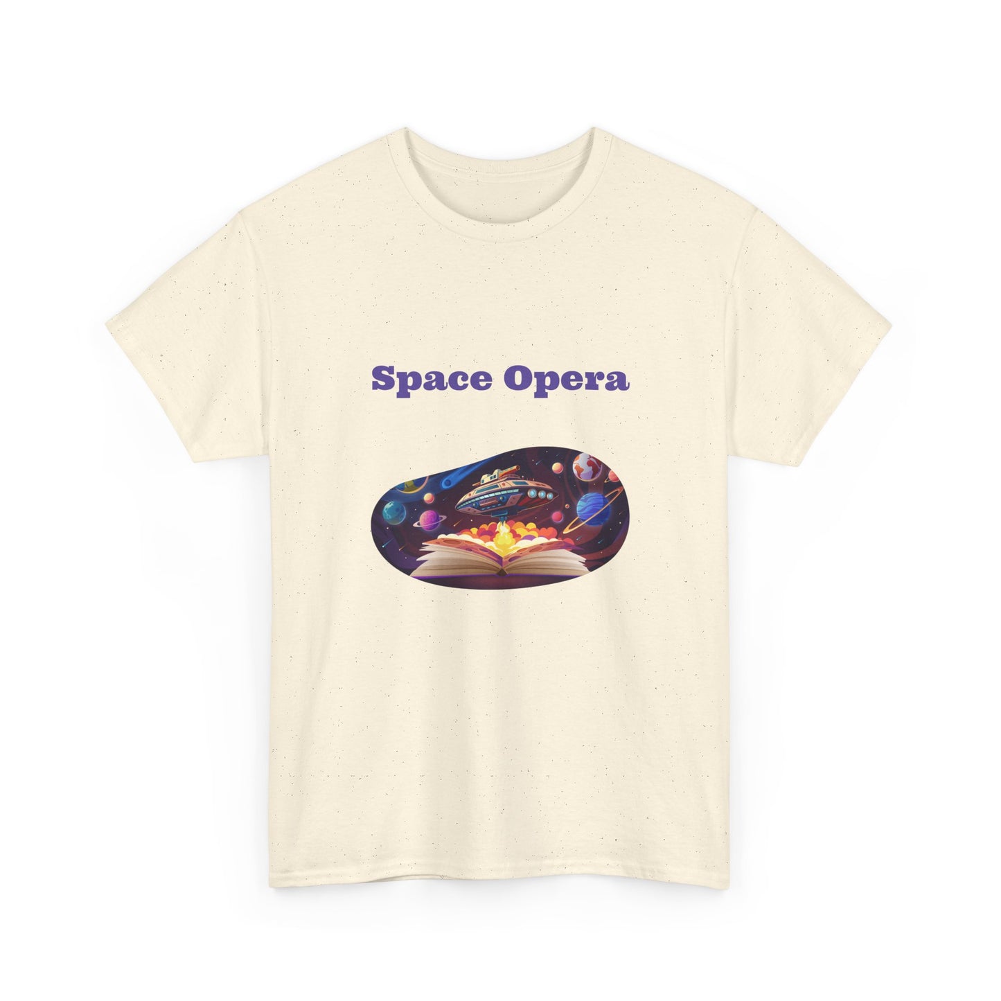 Space Opera -  Graphic Tee - Unisex Heavy Cotton T-Shirt Sci-Fi Books
