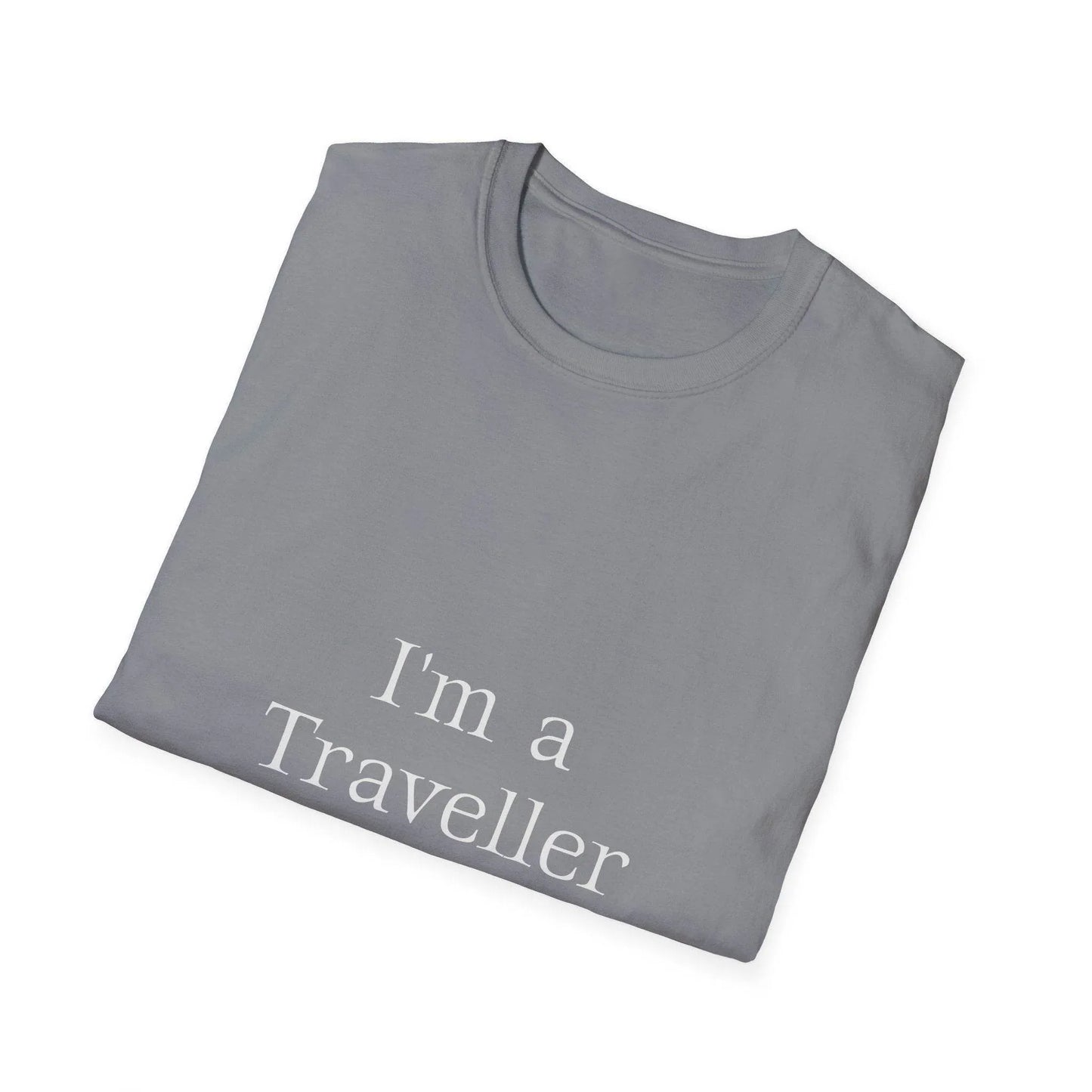 Unisex Softstyle T-Shirt - 'I'm a Traveller of Worlds' & 'Books Take Me Places Far & Beyond' - The Dreamer's Bookshop.