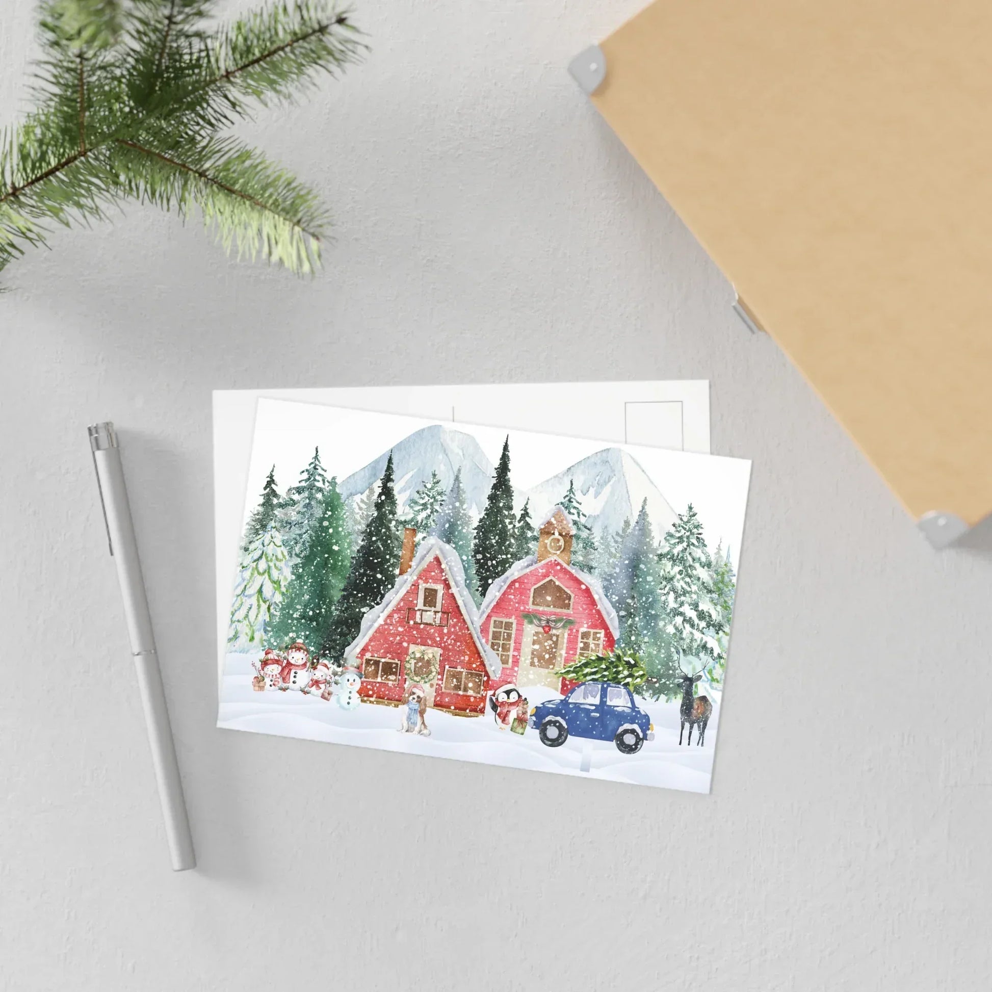 The Dreamer's Bookshop "Winter farm" Christmas Card - The Dreamer's Bookshop.