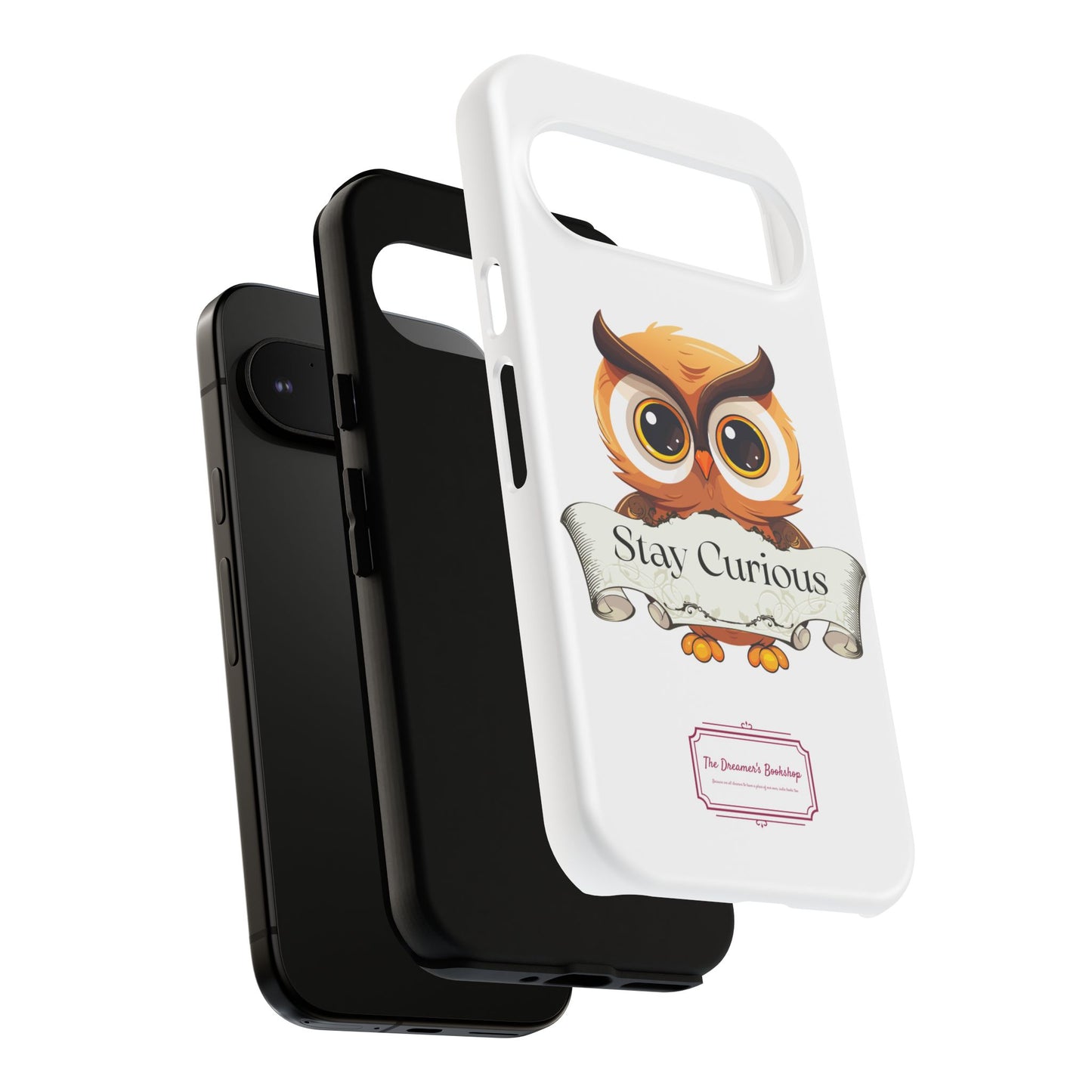 Google - Artistic Phone Case with Stay Curious - The Dreamer's Bookshop Design - Tough Cases