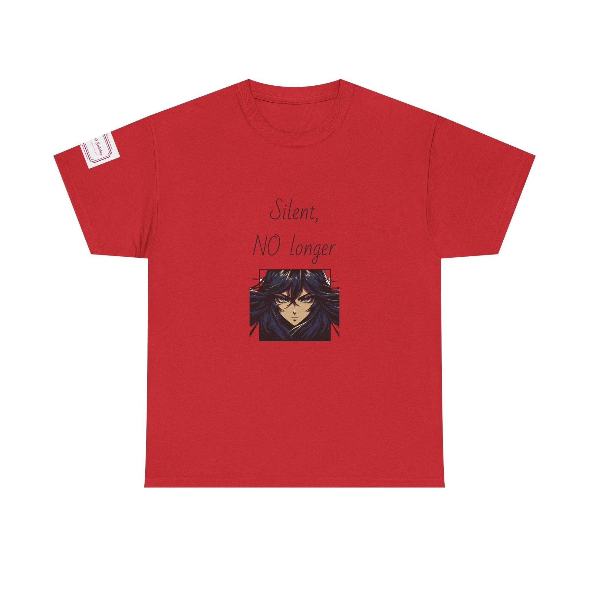 Silent, NO longer - Inspirational Unisex Heavy Cotton Tee - The Dreamer's Bookshop.