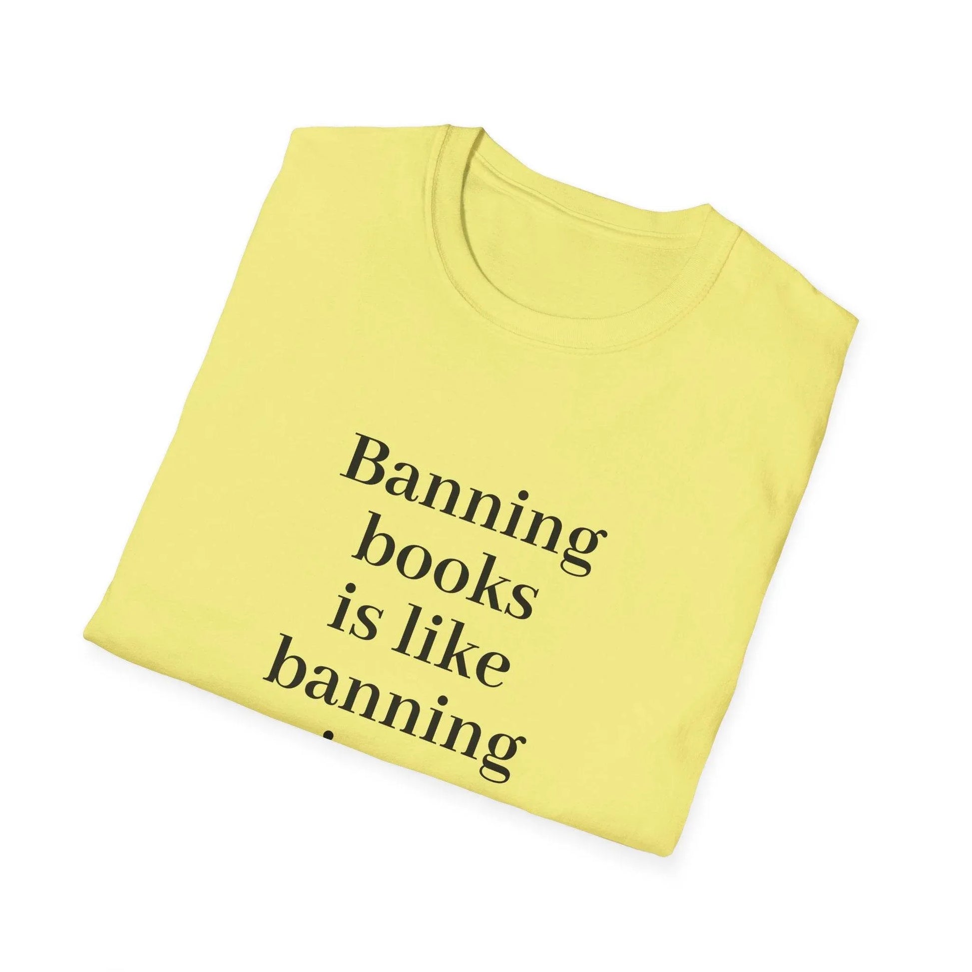 Unisex Softstyle T-Shirt - 'Banning Books' - The Dreamer's Bookshop.