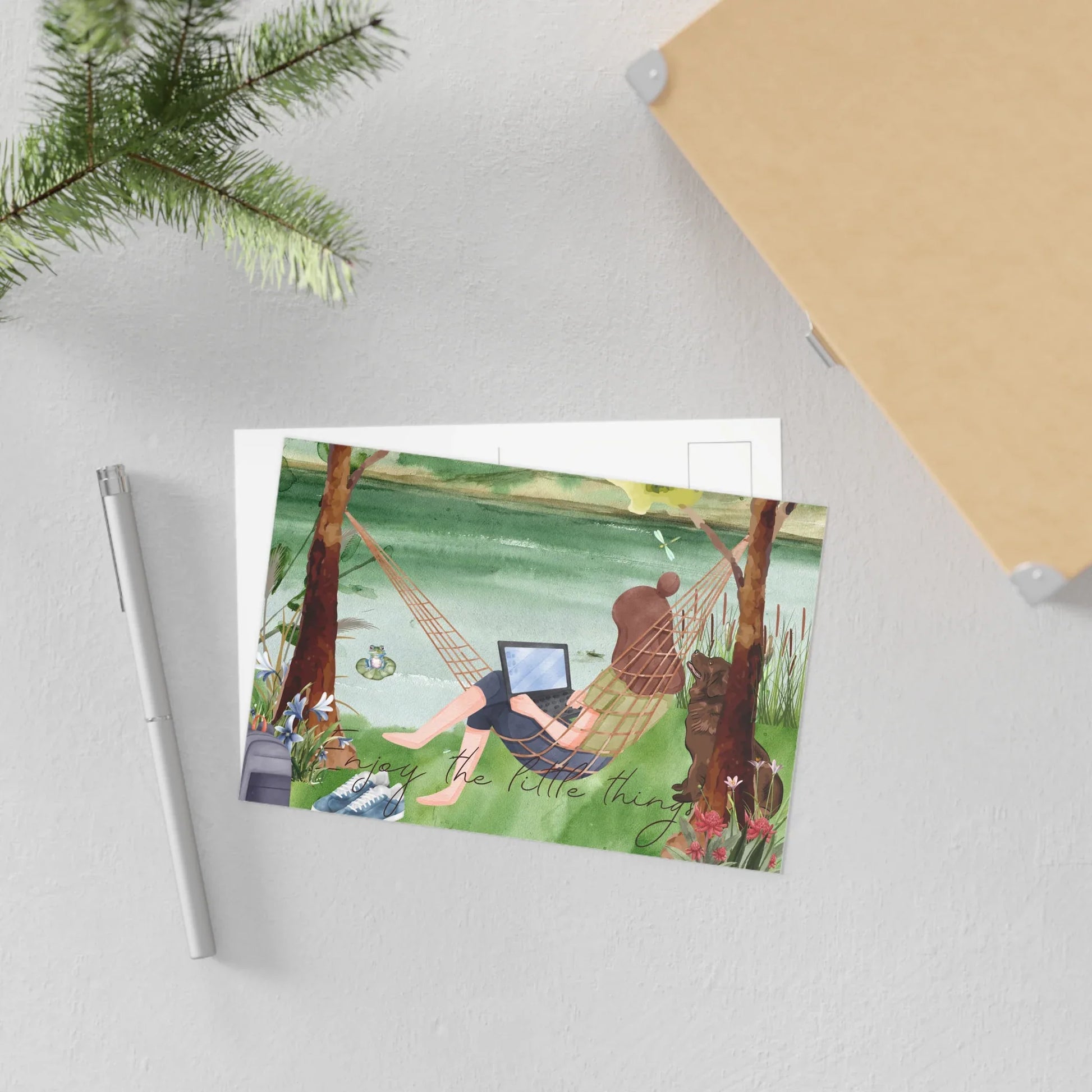 The Dreamer's Bookshop "Lake" Enjoy the Little Things Card - The Dreamer's Bookshop.