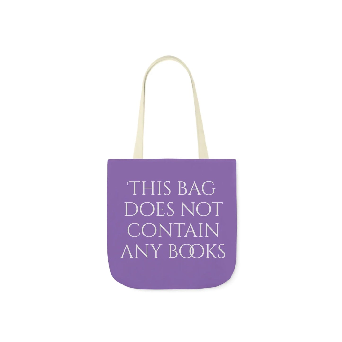 Funny Canvas Tote Bag - "This Bag Does Not Contain Any Books" - 5-Color Straps - The Dreamer's Bookshop.