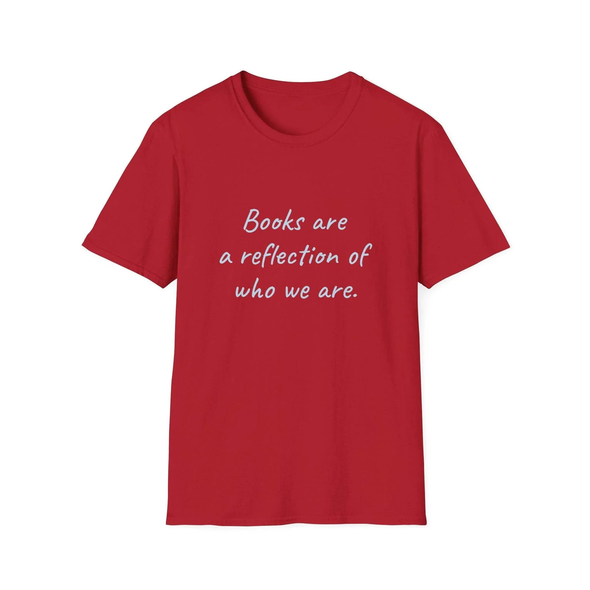 Books Are A Reflection T-Shirt – Unisex Softstyle Tee for Book Lovers - The Dreamer's Bookshop.