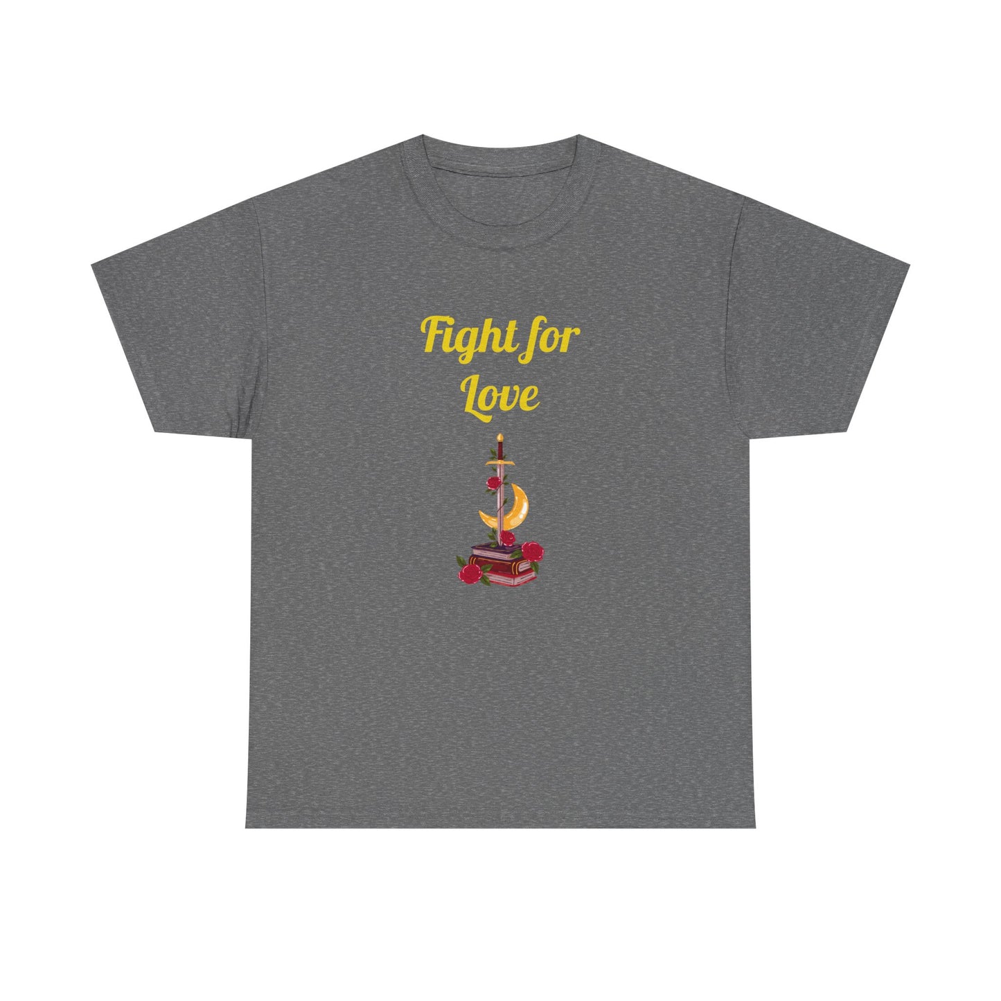 CA - Fight for Love -  Graphic Tee - Unisex Heavy Cotton T-Shirt Romance Books