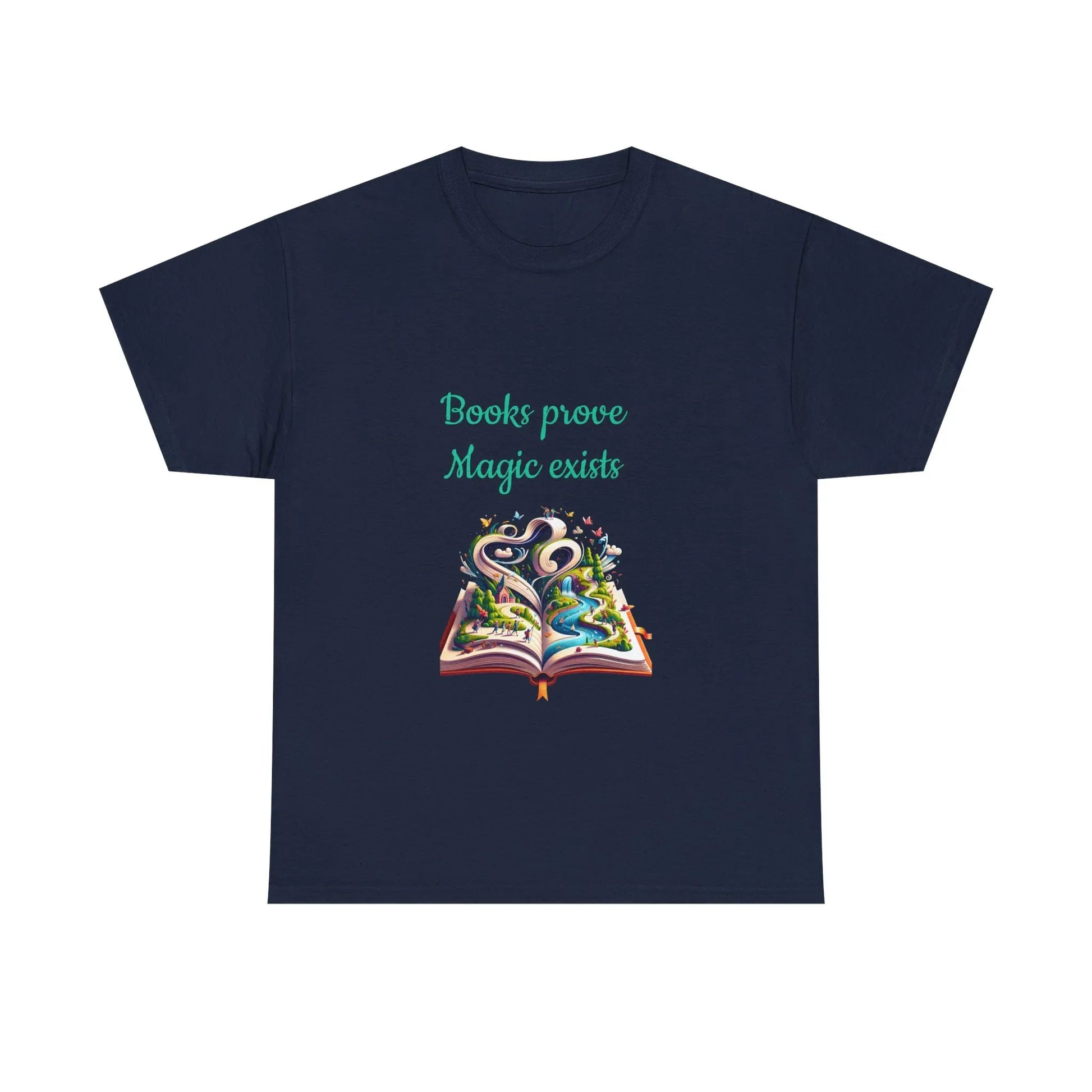 Book Lover's Unisex Heavy Cotton Tee - "Magic Exists" - The Dreamer's Bookshop.