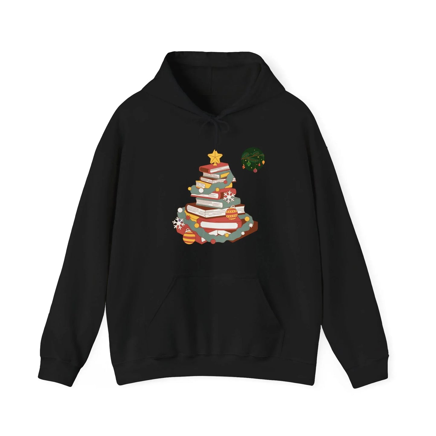 Christmas Book Tree Hoodie - Cozy Unisex Sweatshirt for Book Lovers - The Dreamer's Bookshop.