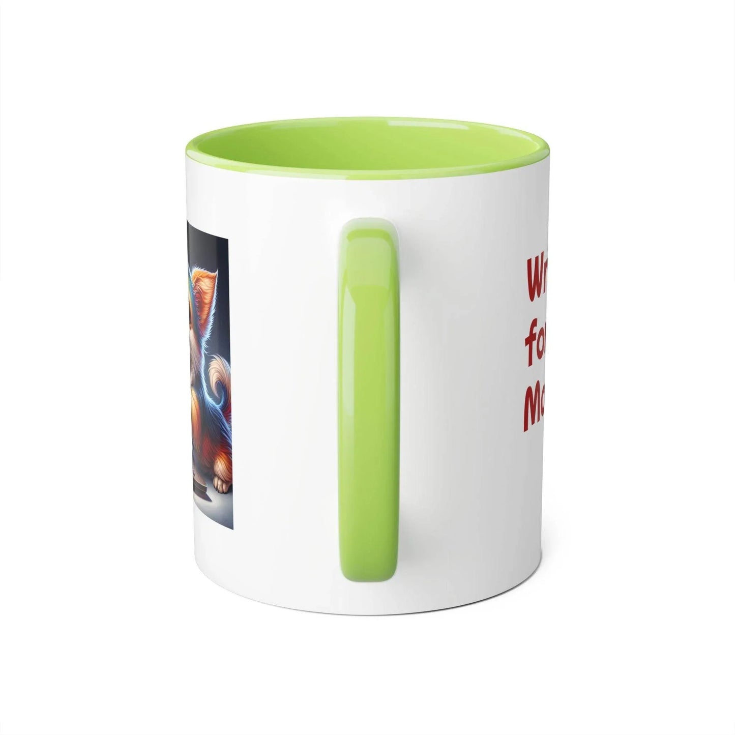Funny Dog Writer Accent Mug - 11oz Coffee Cup for Book Lovers - The Dreamer's Bookshop.