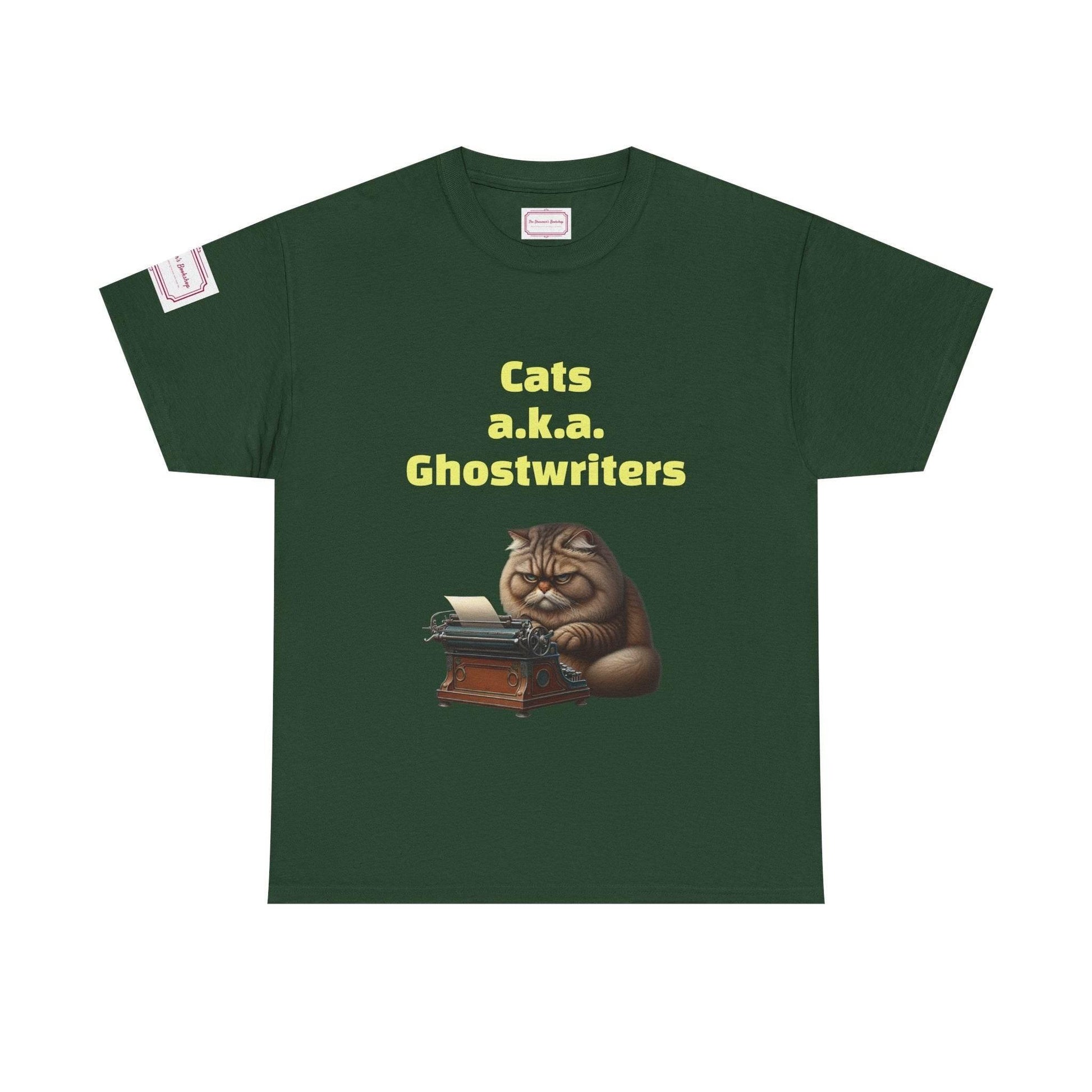 Cats Ghostwriters - Unisex Heavy Cotton Tee - Perfect for Book Lovers - The Dreamer's Bookshop.