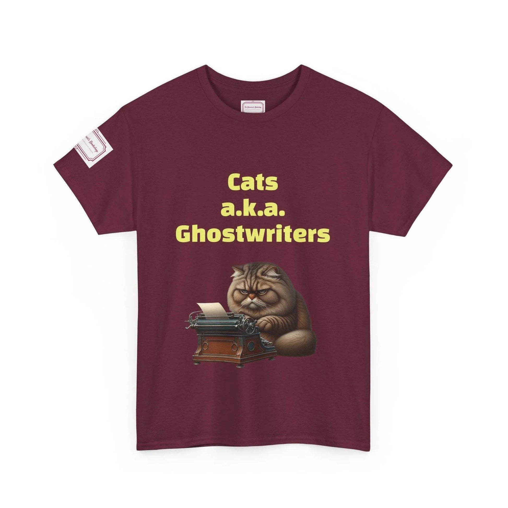 Cats Ghostwriters - Unisex Heavy Cotton Tee - Perfect for Book Lovers - The Dreamer's Bookshop.