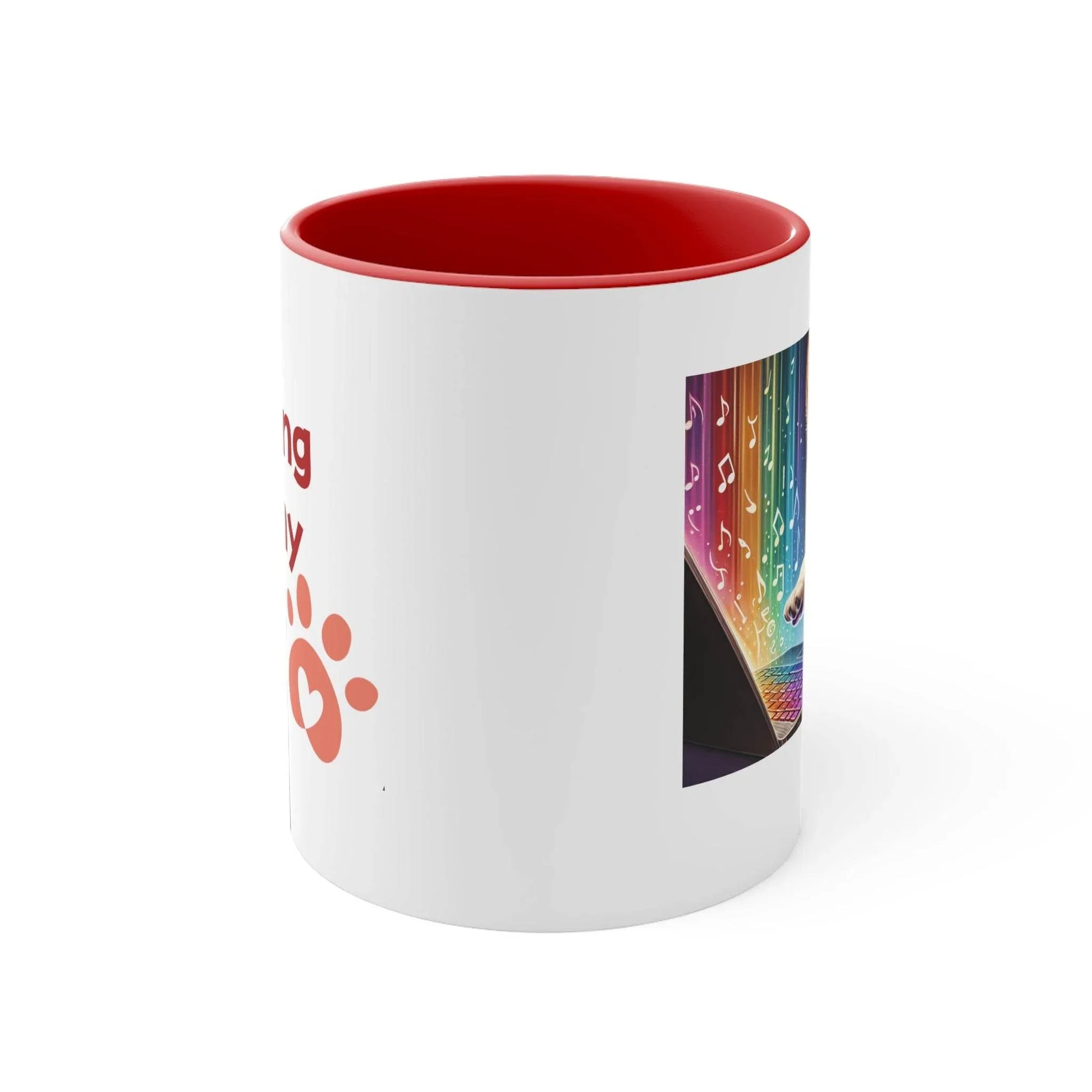 Funny Colorful Accent Mug - 11oz Dog Writer Coffee Cup - The Dreamer's Bookshop.