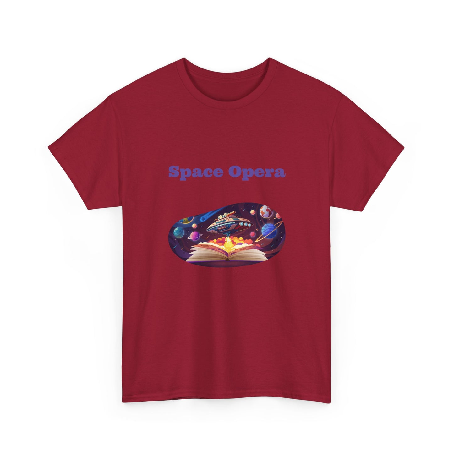 Space Opera -  Graphic Tee - Unisex Heavy Cotton T-Shirt Sci-Fi Books