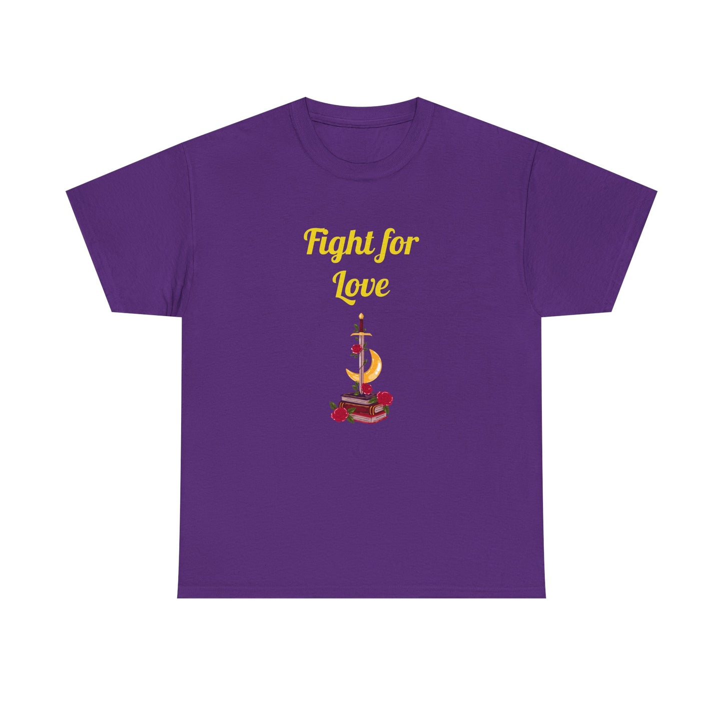 CA - Fight for Love -  Graphic Tee - Unisex Heavy Cotton T-Shirt Romance Books