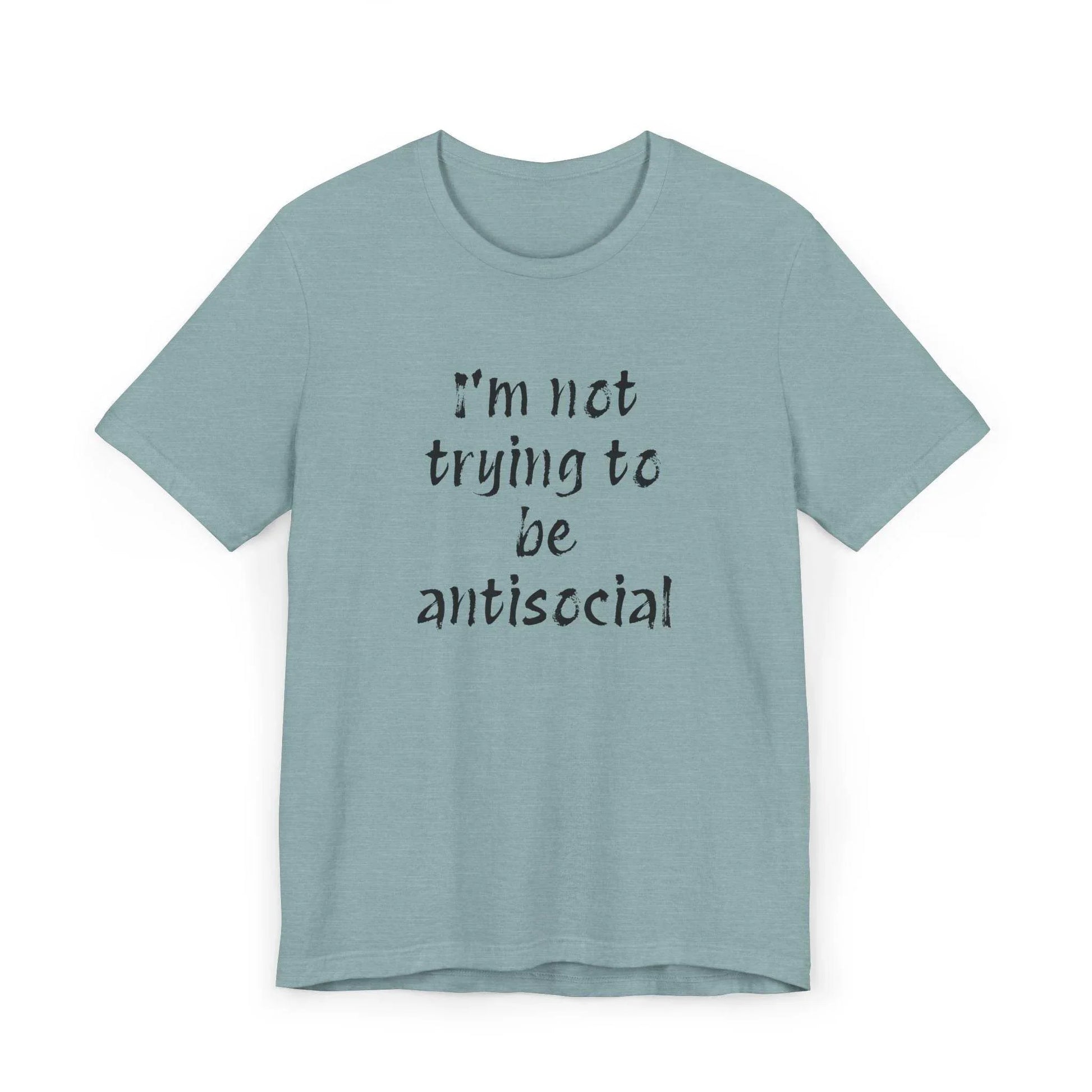 Funny Unisex Jersey T-Shirt - Anti-Social Vibe for Booktroverts - The Dreamer's Bookshop.