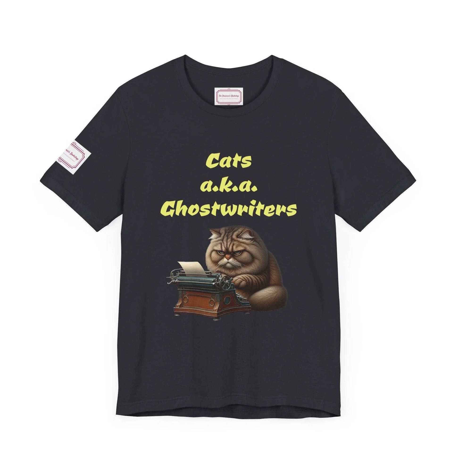 Cats Ghostwriters Tee - Fun Short Sleeve Shirt for Writers & Book Lovers - The Dreamer's Bookshop.