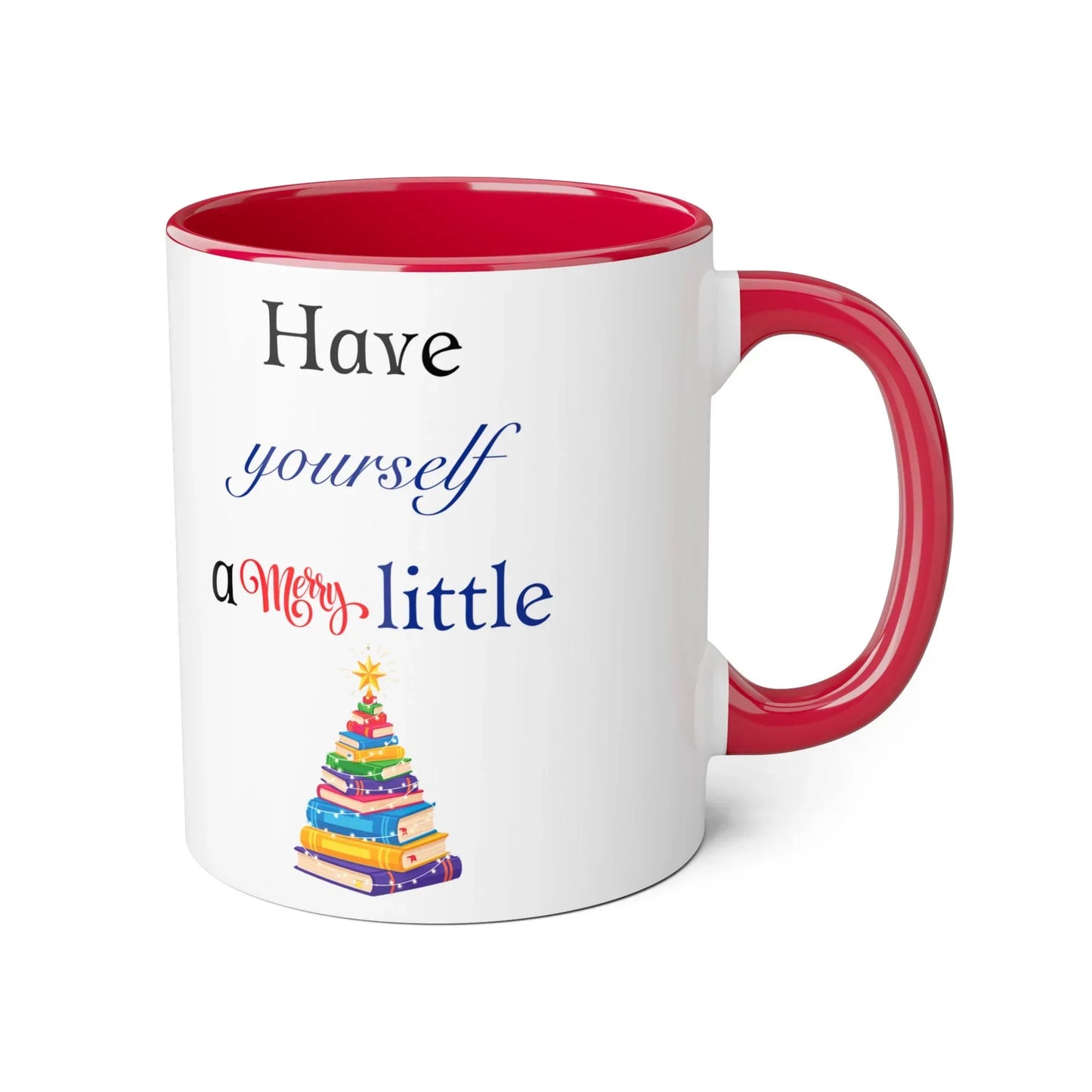 A Merry Little Bookmas Mug - 11oz Cup for Coffee Lovers - The Dreamer's Bookshop.